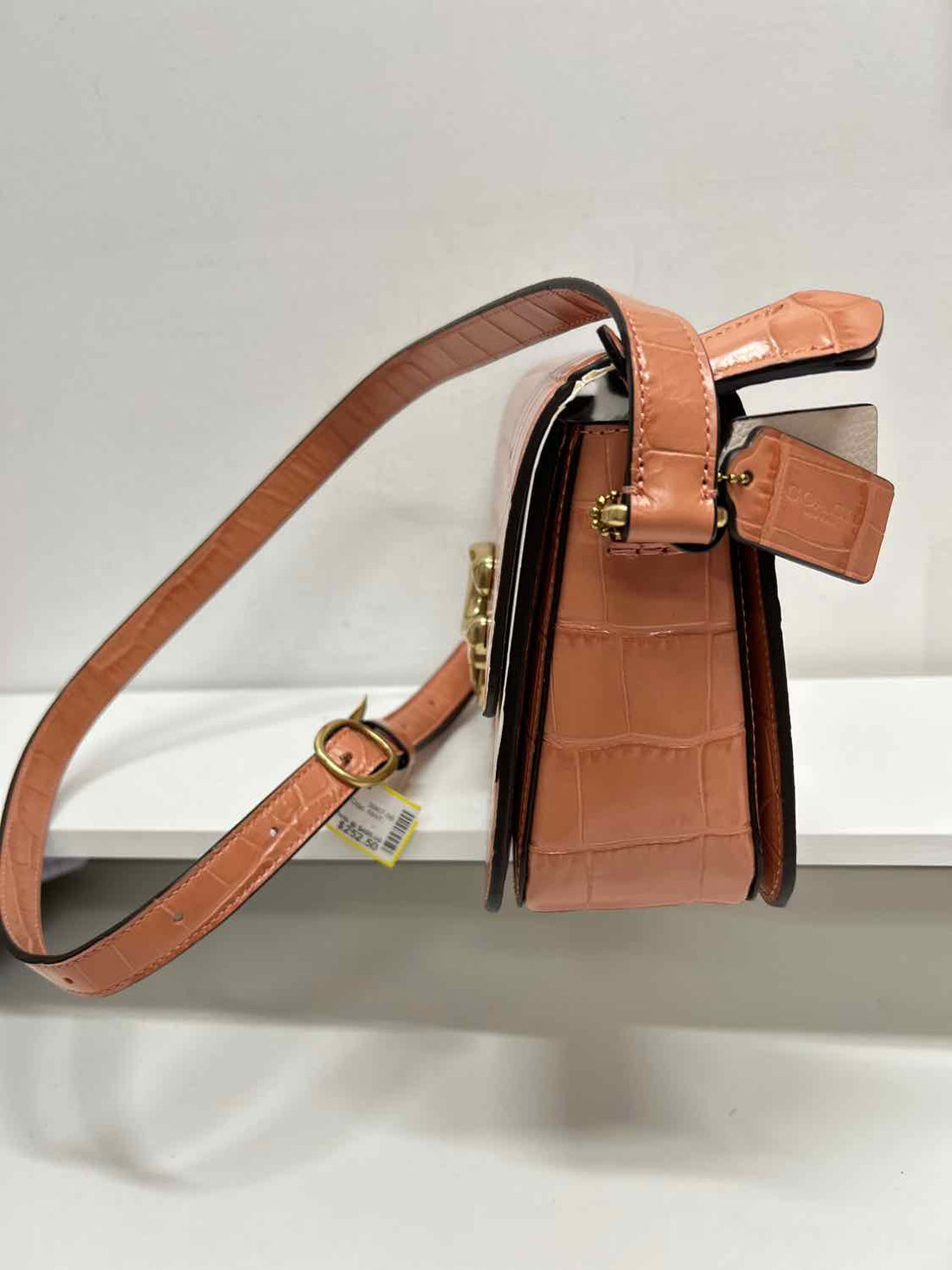 Coach Coral Embossed Croc NWT Shoulder