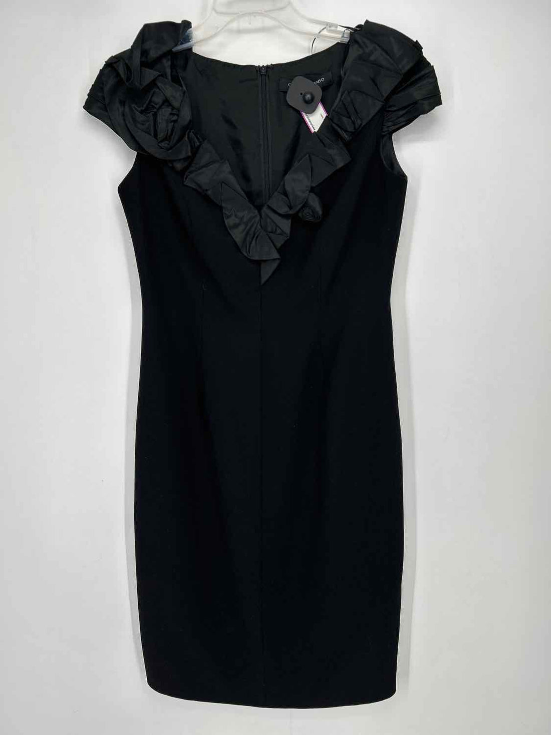Carmen Marc Valvo Size 6 Black Dress