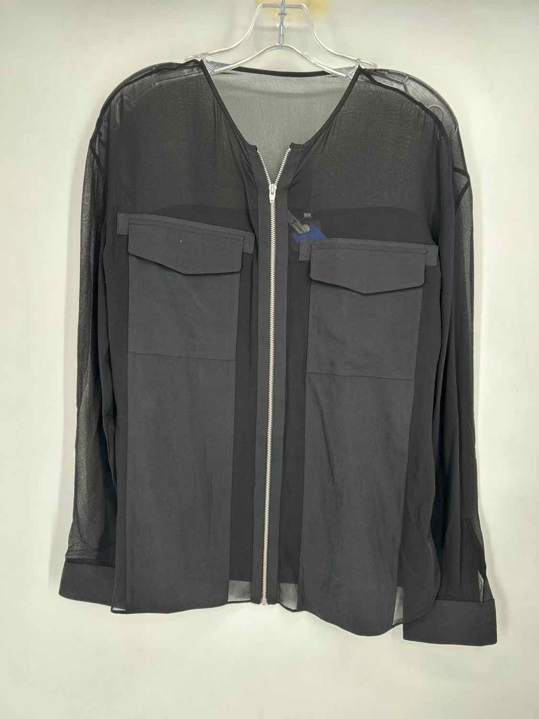 T Alexander Wang Size 2 Black Silk Long Sleeve
