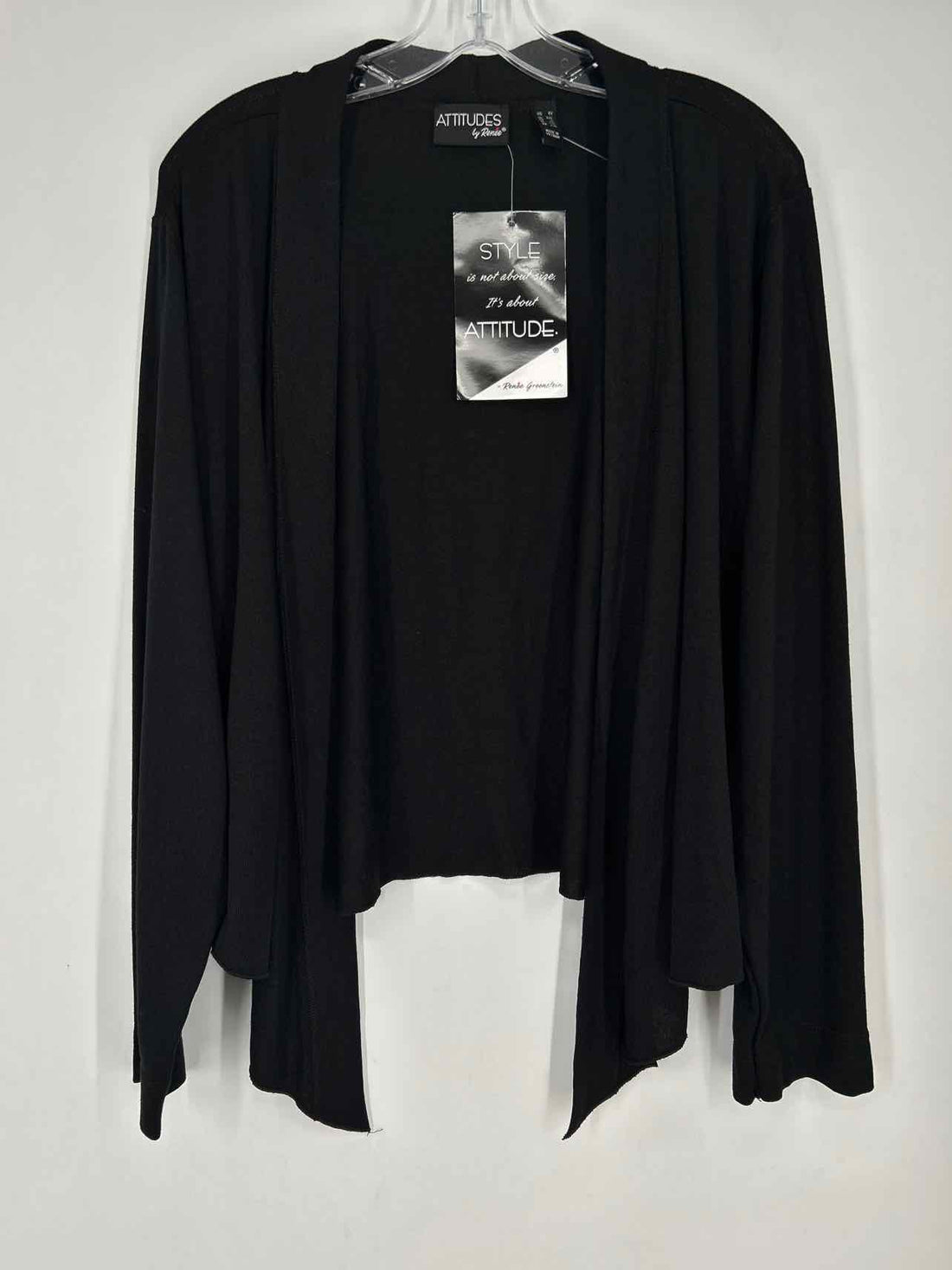 Attitudes Size 1X Black NWT Cardigan