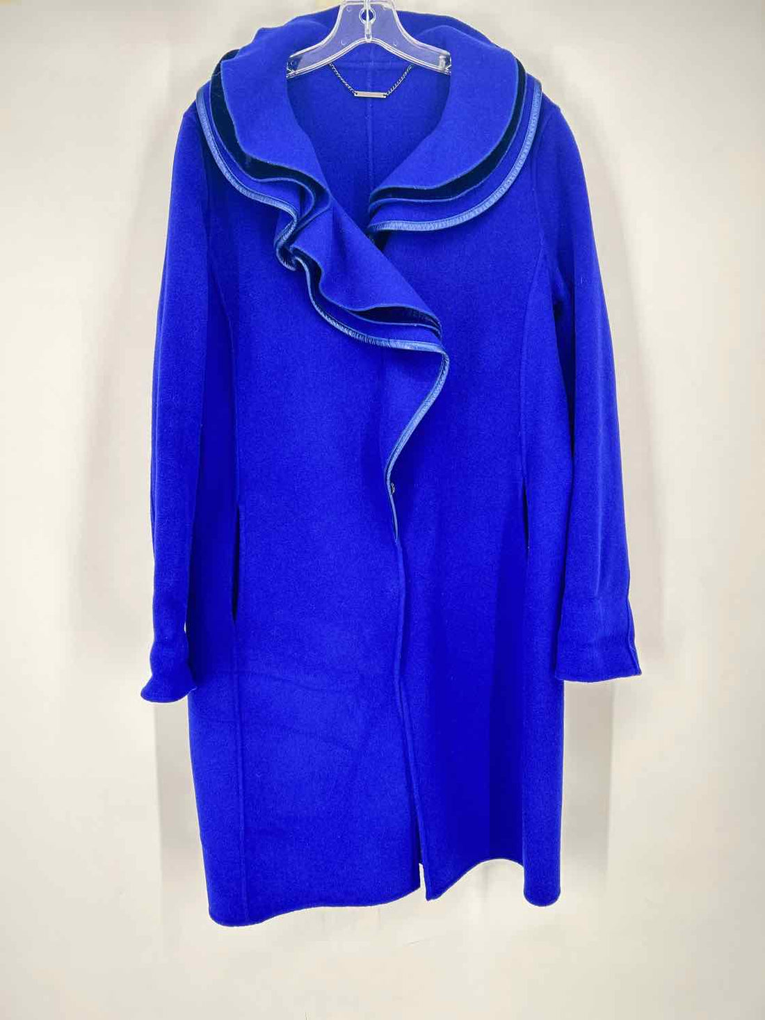 Elie Tahari Size No Size Cobalt Blue 100% Wool Jacket