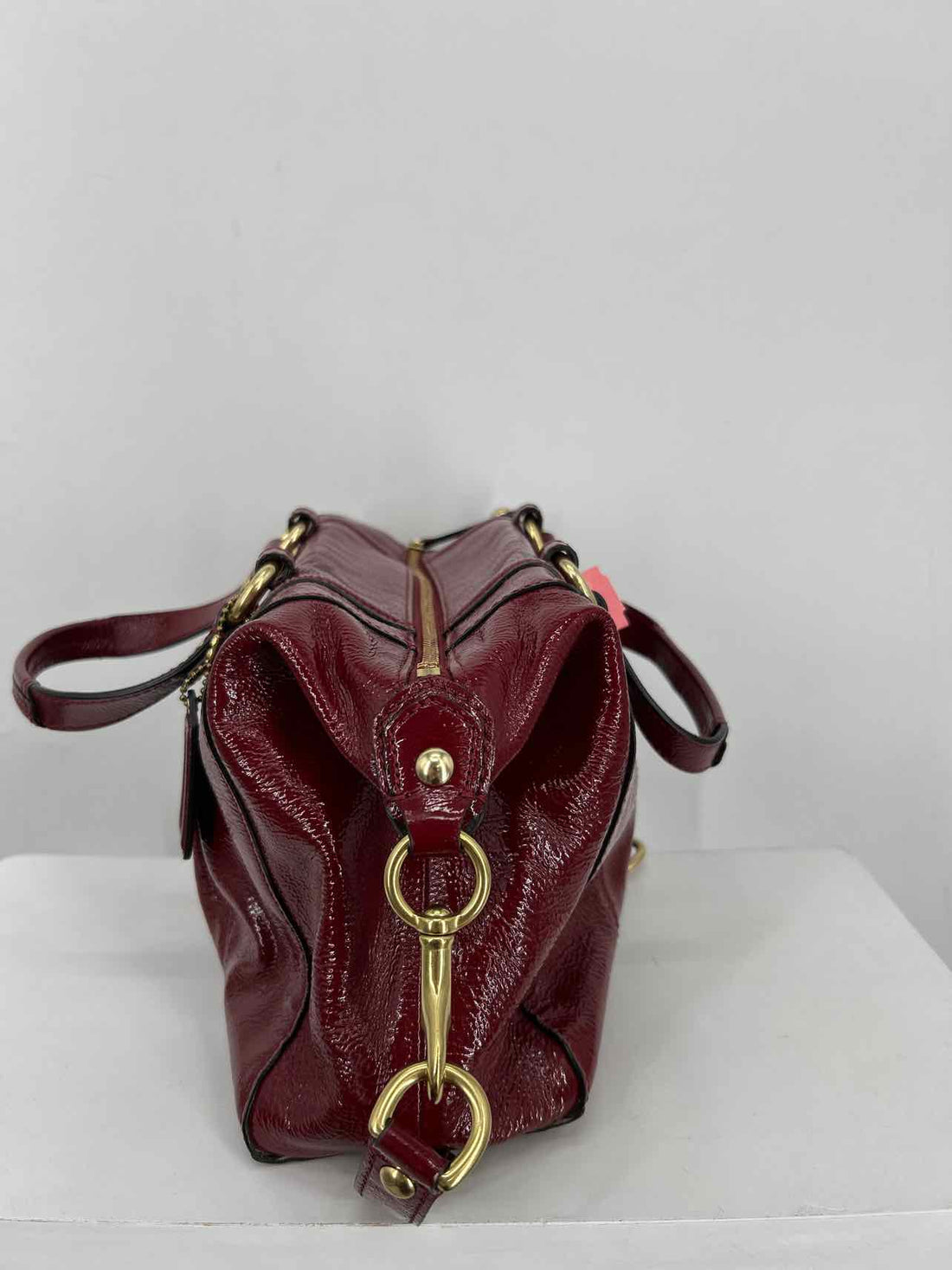 Coach Dark Red Patent Leather Good Satchel