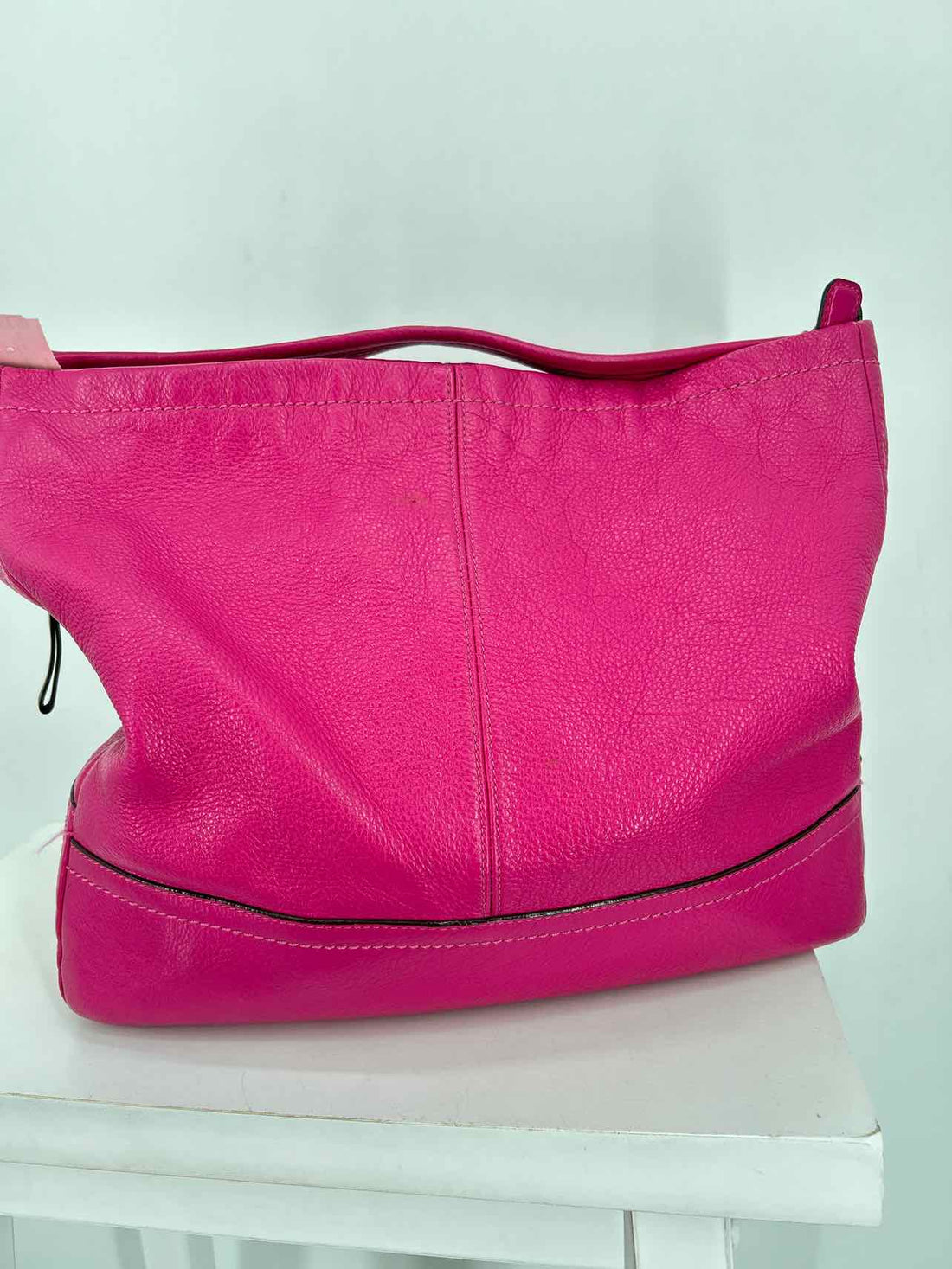Coach Fuchsia Pebbled Leather Shoulder