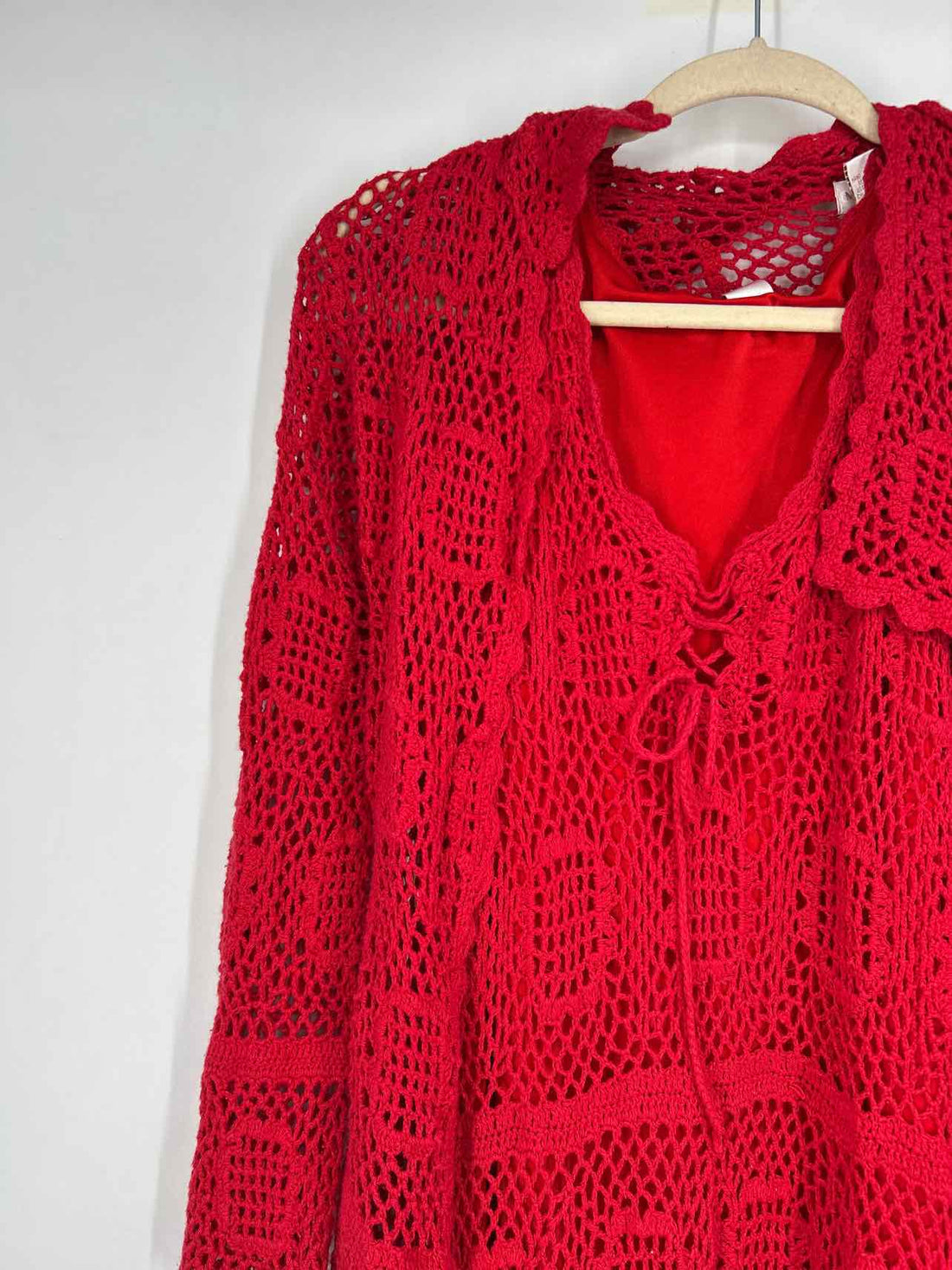 Monroe & Main Size M Red Crochet Vintage Multi-Piece Set