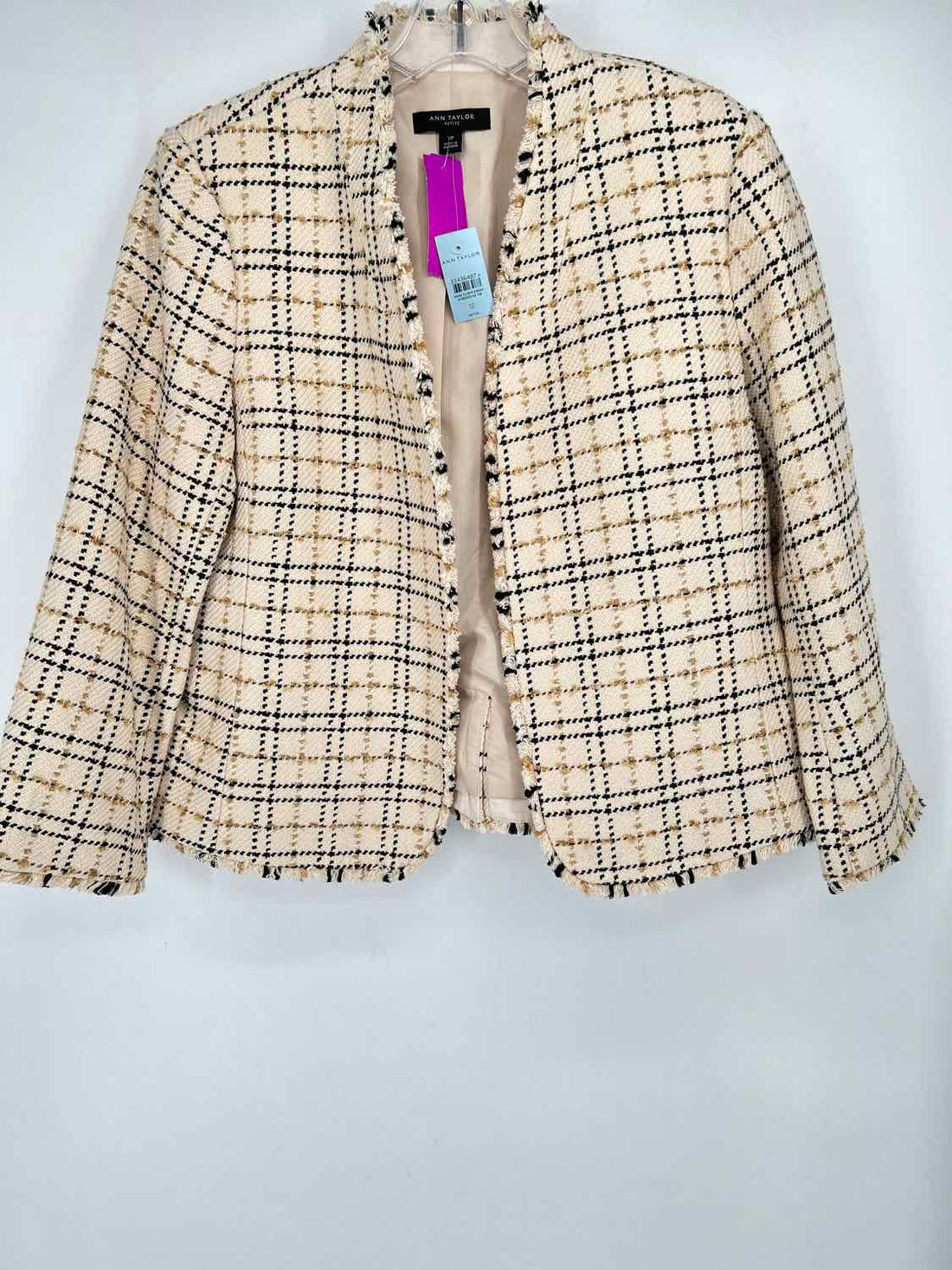 Ann Taylor Size 12P Tan Tweed NWT Jacket