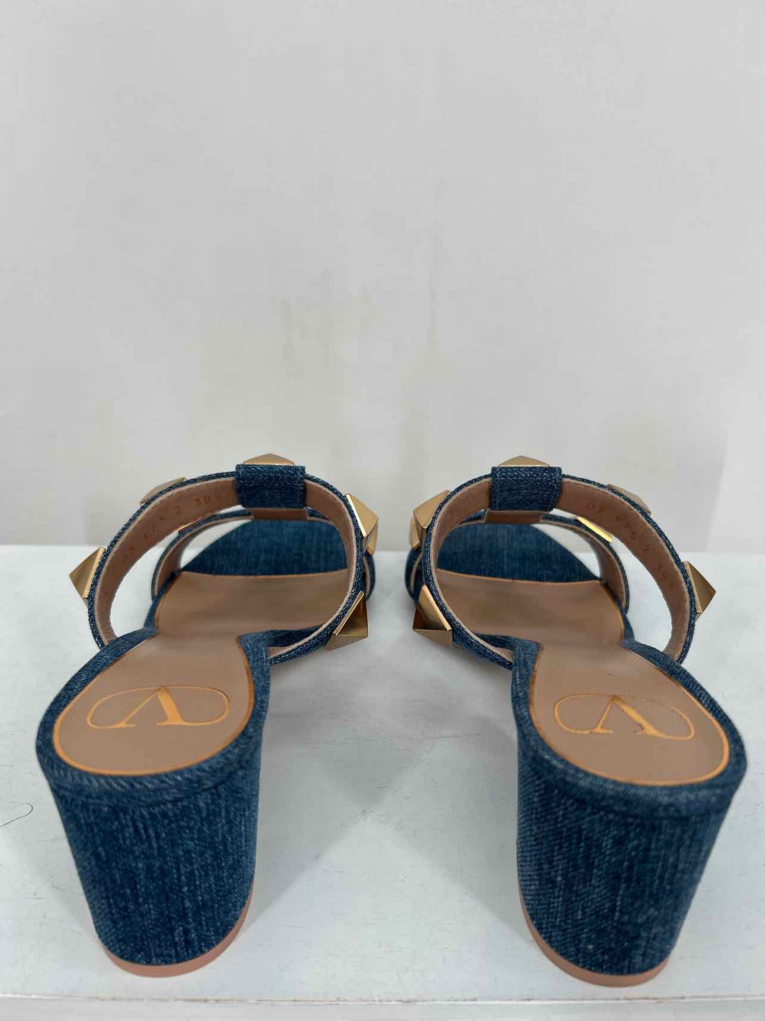 Valentino Women Size 38 Denim New In Box Denim & Leather LUXURY