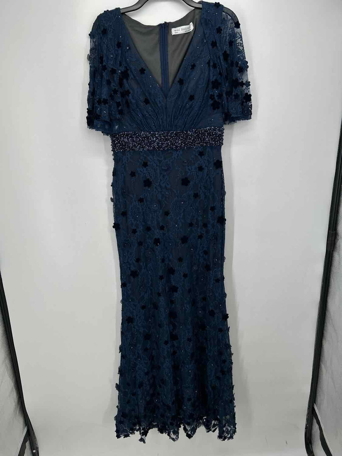 Mac Duggal 8 Navy Lace Holiday