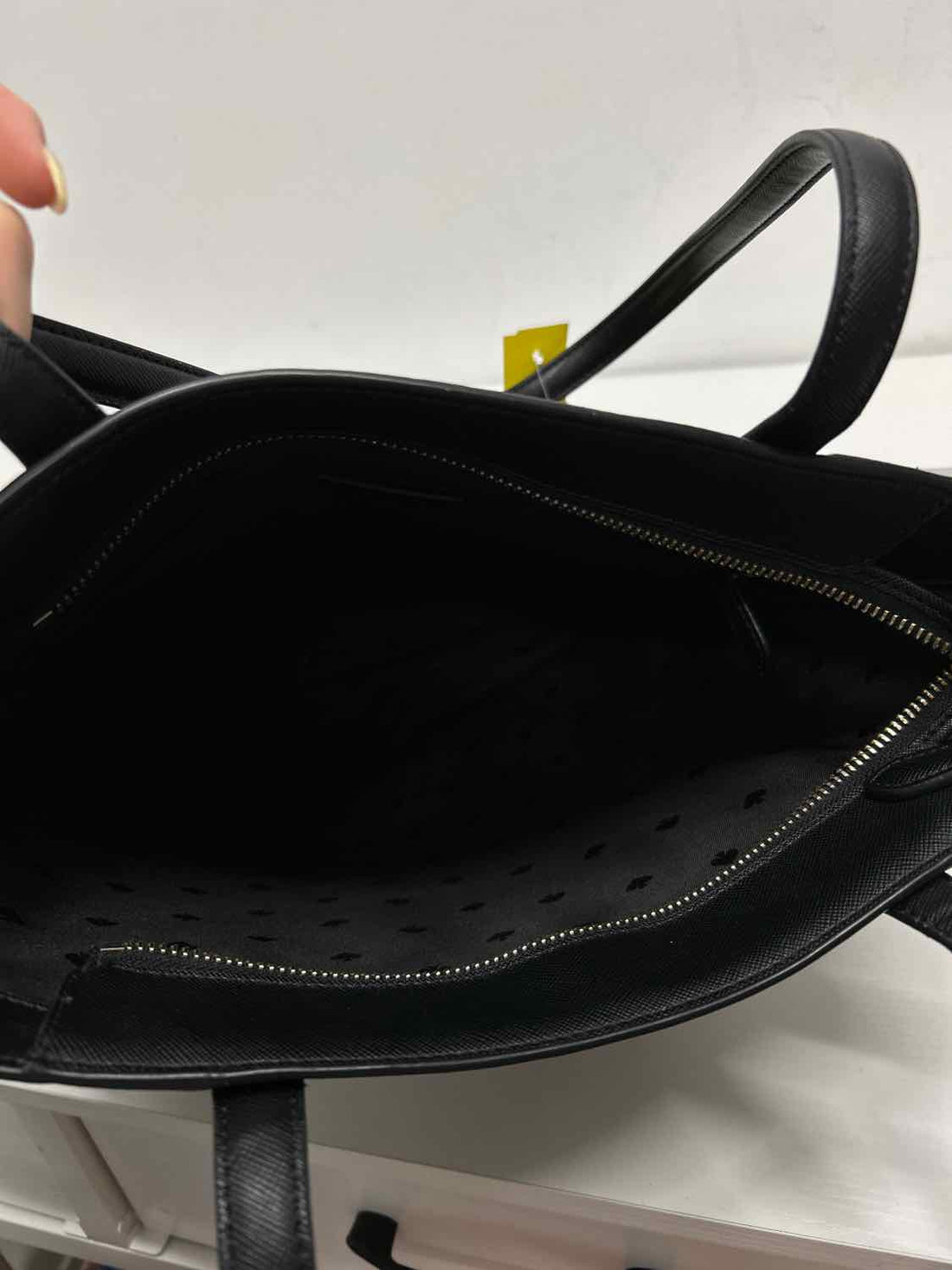 Kate Spade Black Shimmer Leather As Is Tote