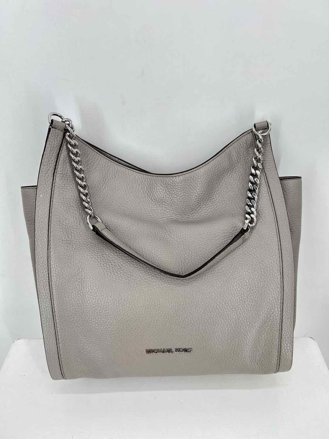 Michael Kors Gray Pebbled Leather Shoulder