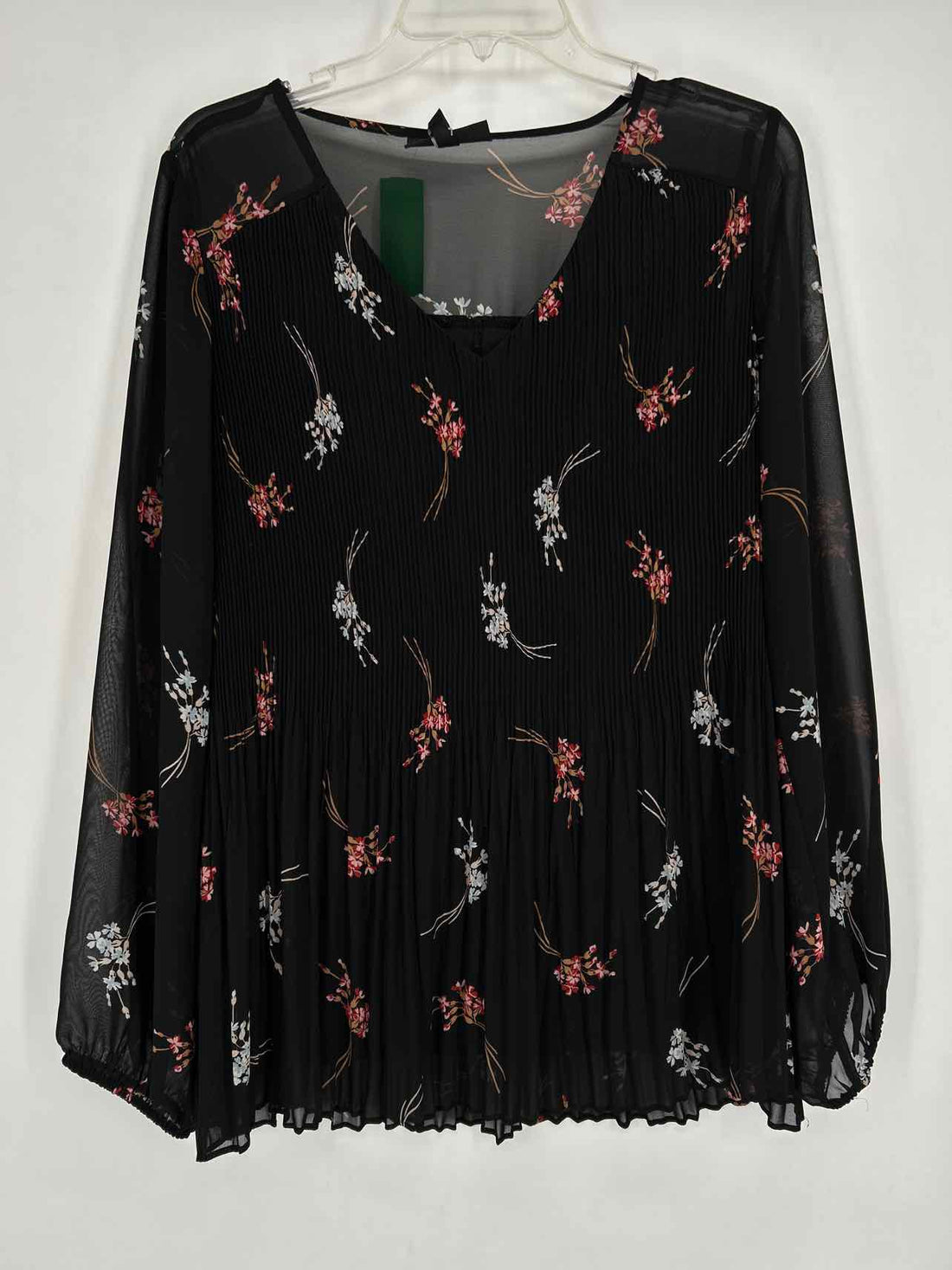 Lane Bryant Size 14/16 Black Floral Long Sleeve