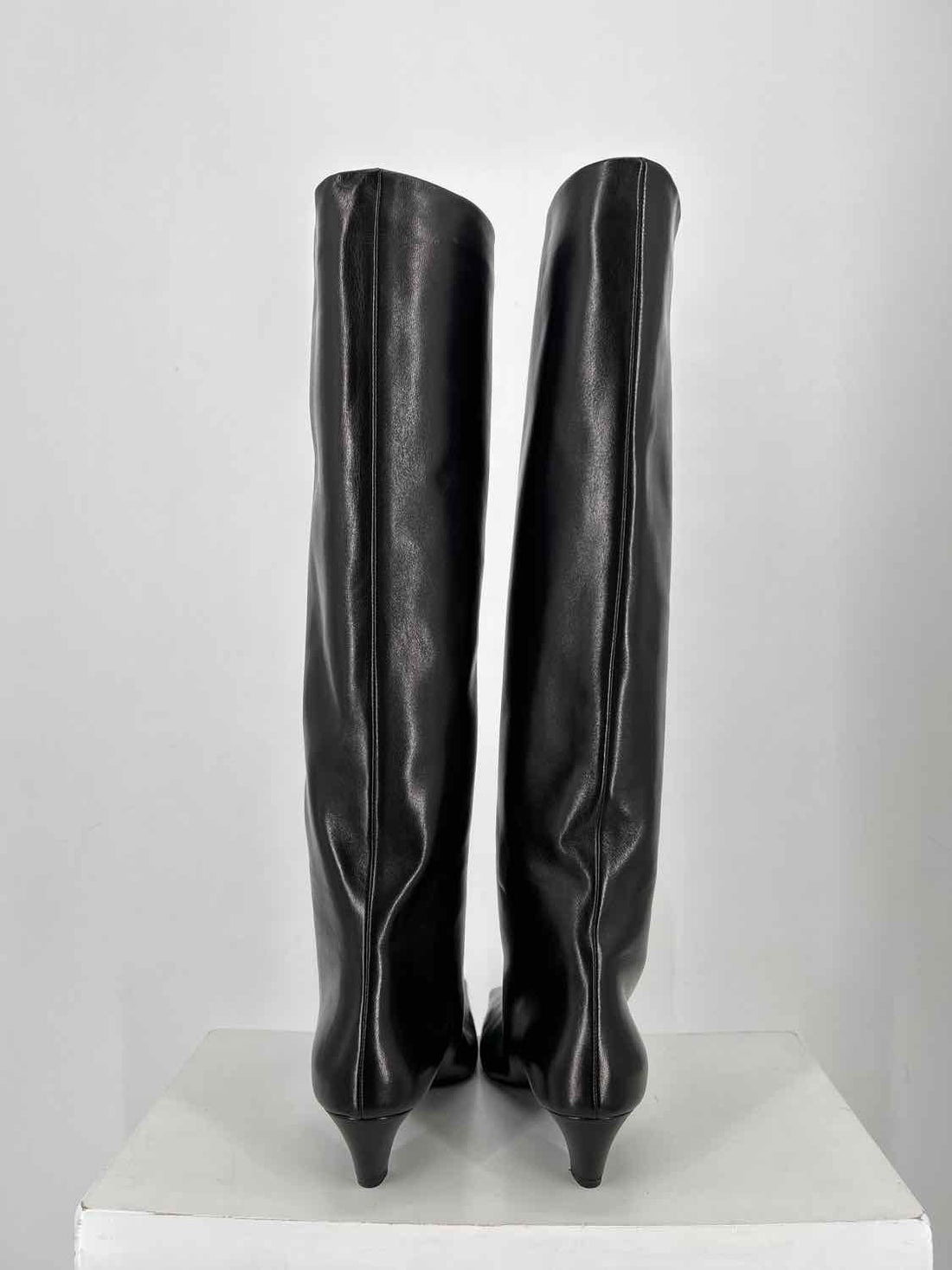 KHAITE Size 39 Genuine Leather Black New LUXURY
