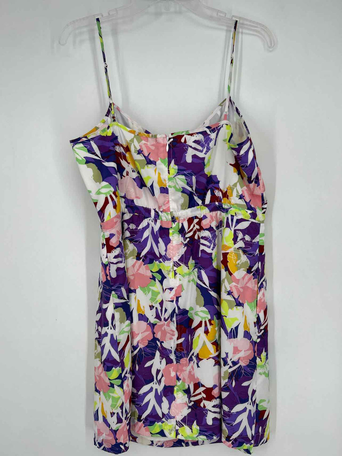 J Crew Size 14 Purple Multi Color Floral Sleeveless Dress