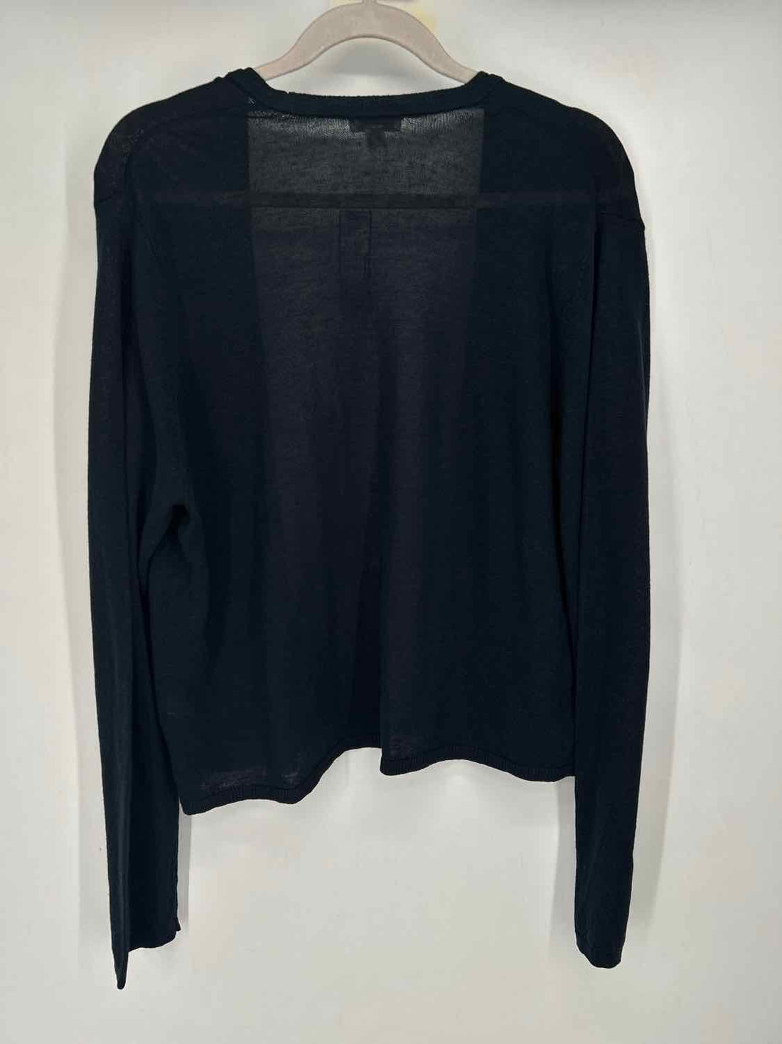 J Jill Size L Tall Dark Navy Linen Blend Cardigan