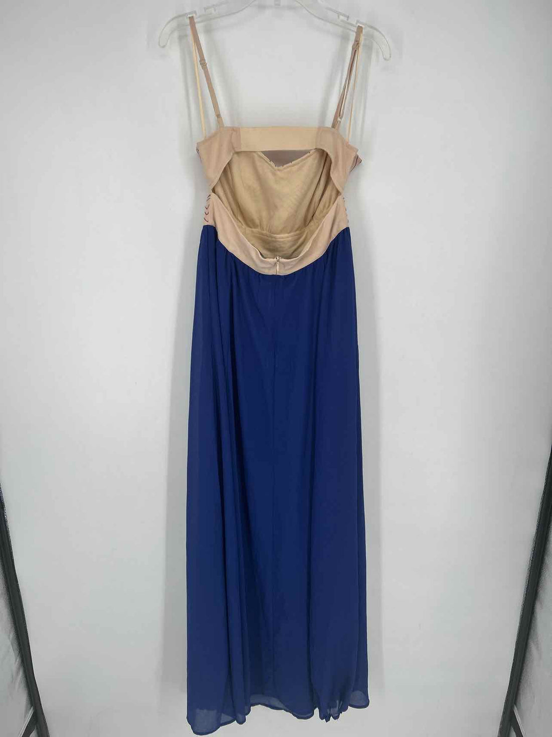 Jeleous Tomato Size S Cream & Dark Blue Sleeveless Maxi