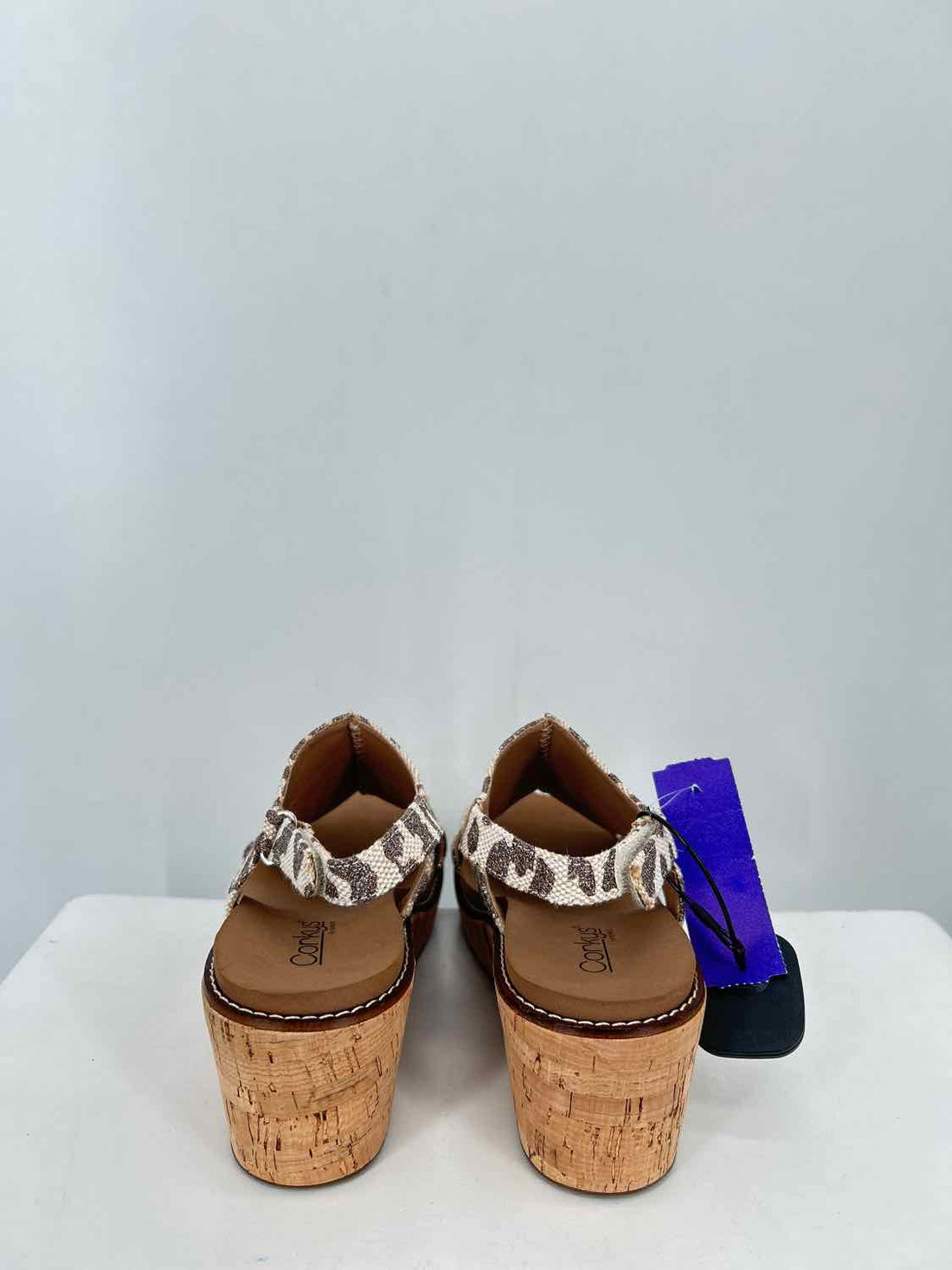 Corkys Women Size 7 Leopard Shimmer Cork Wedges