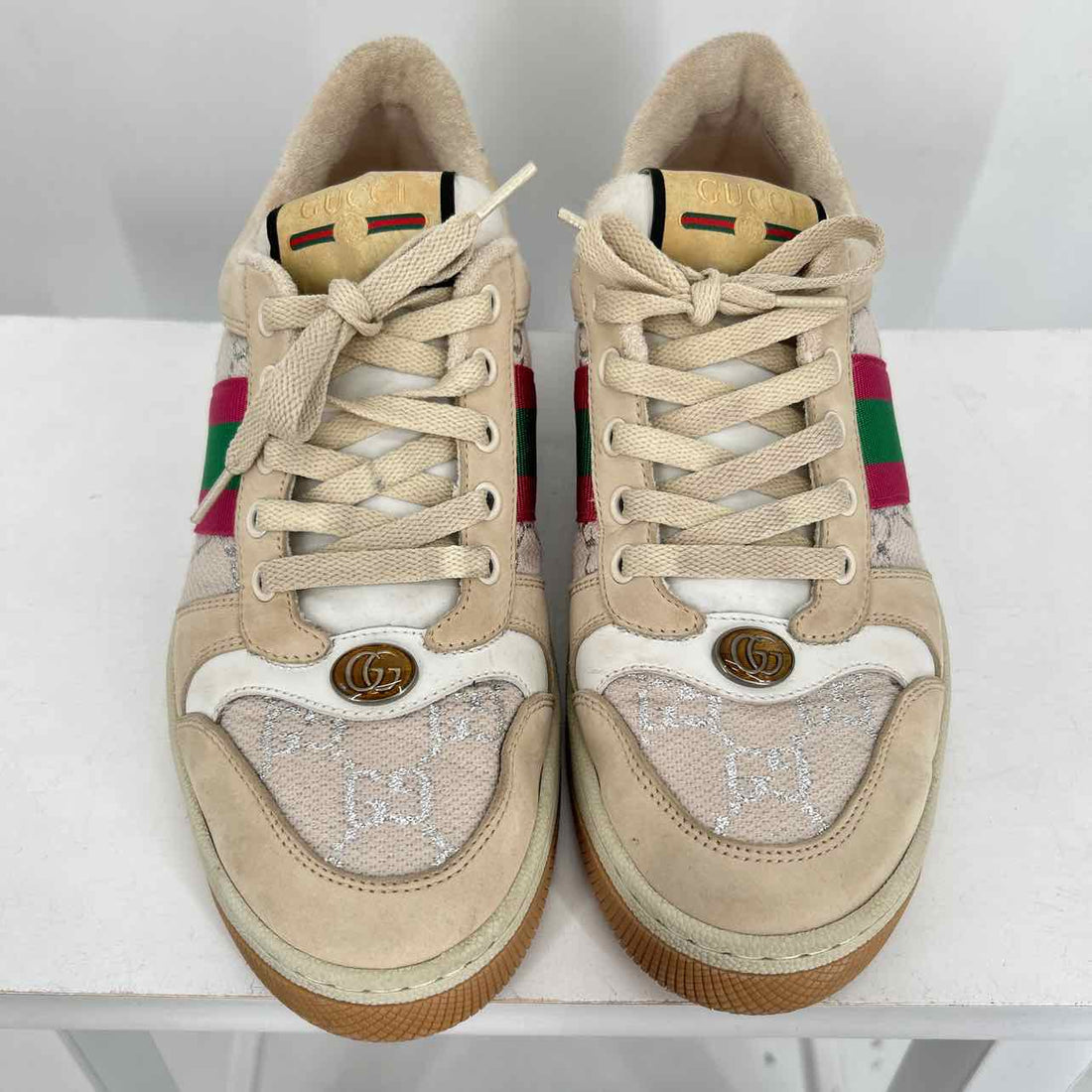 Gucci Women Size 39.5 Beige Like New Sneakers