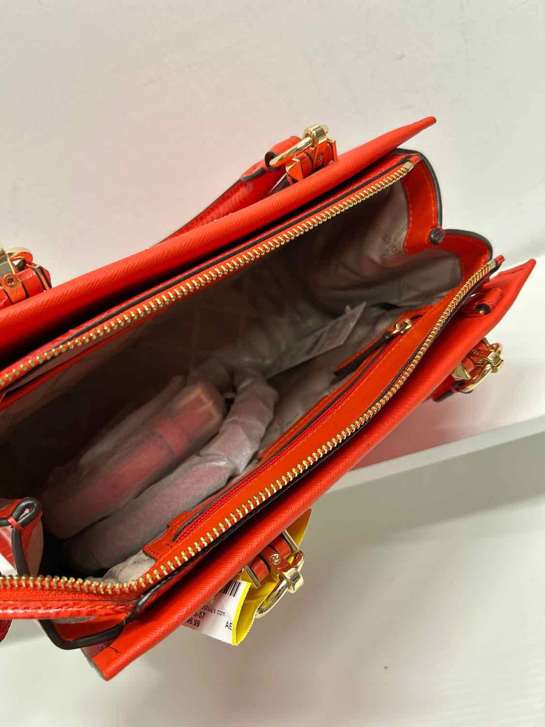 Michael Kors Dark Orange Saffiano Leather NWT Satchel