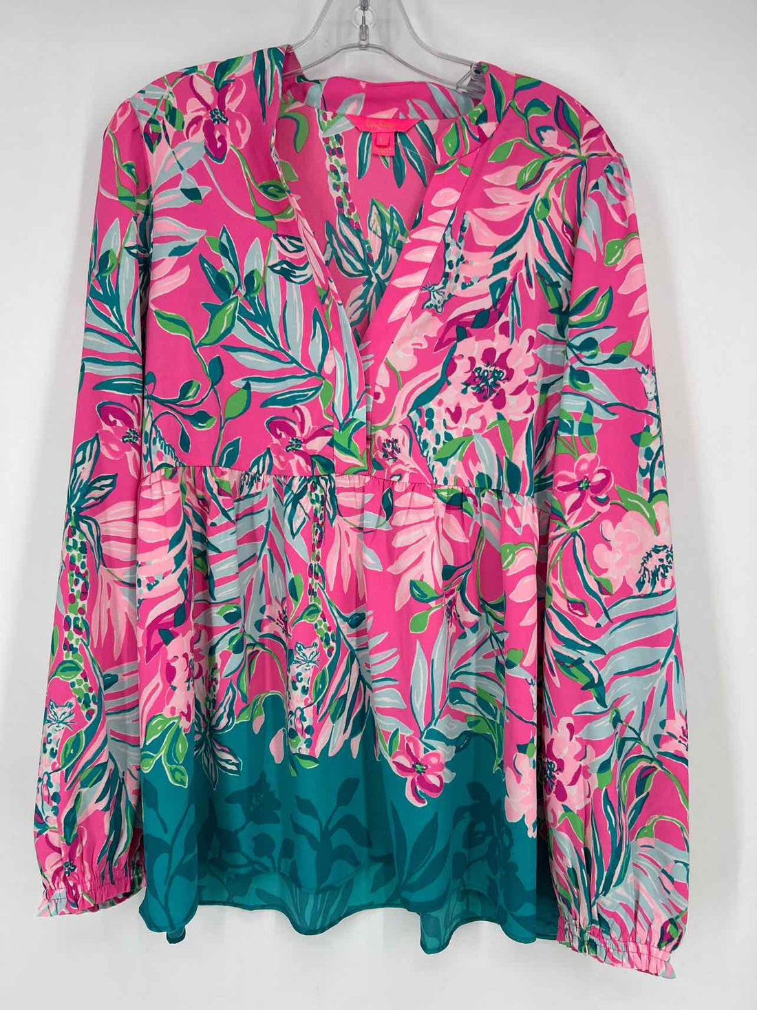 Lilly Pulitzer L Pink Print Long Sleeve Lilly Pulitzer Top