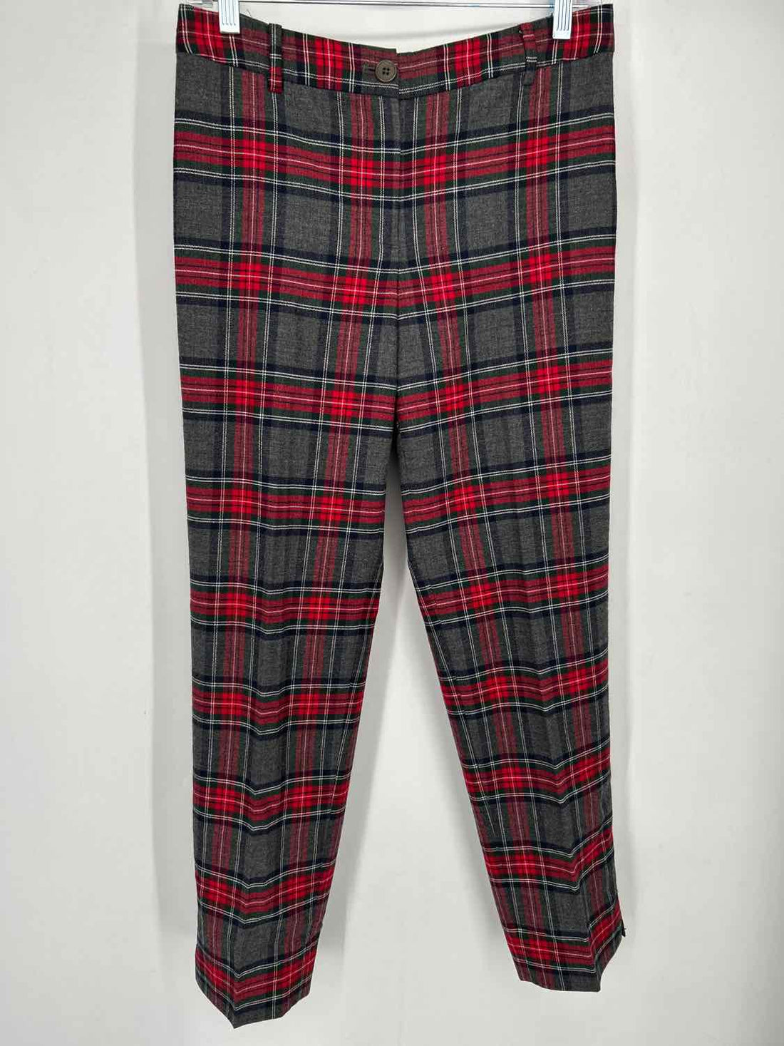 Talbots 2 Gray Plaid Holiday