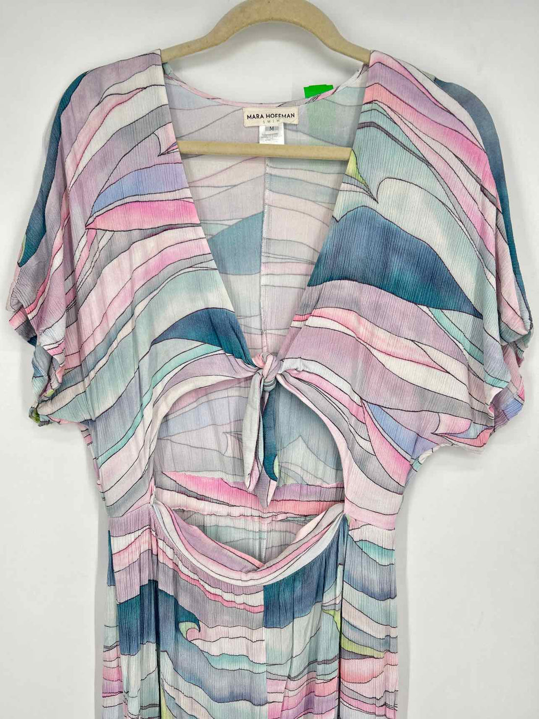 Mara Hoffman Swim Size M Blue & Pink Print Jumpsuit