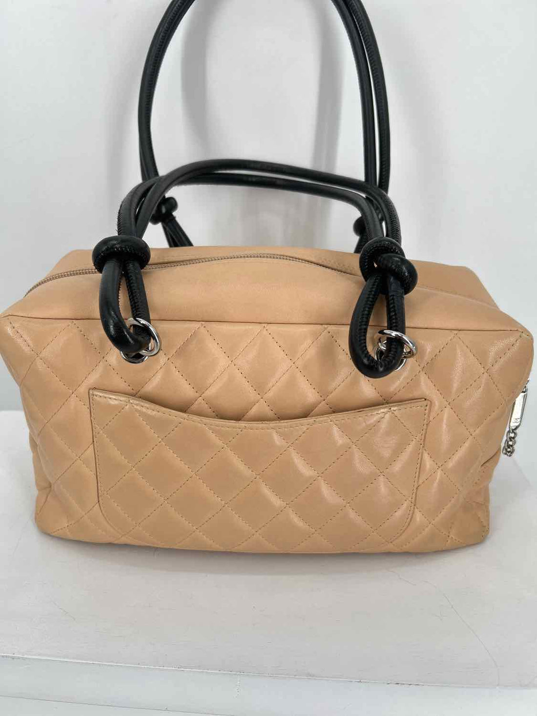 Chanel Ligne Cambon Bowler Bag Beige Purse