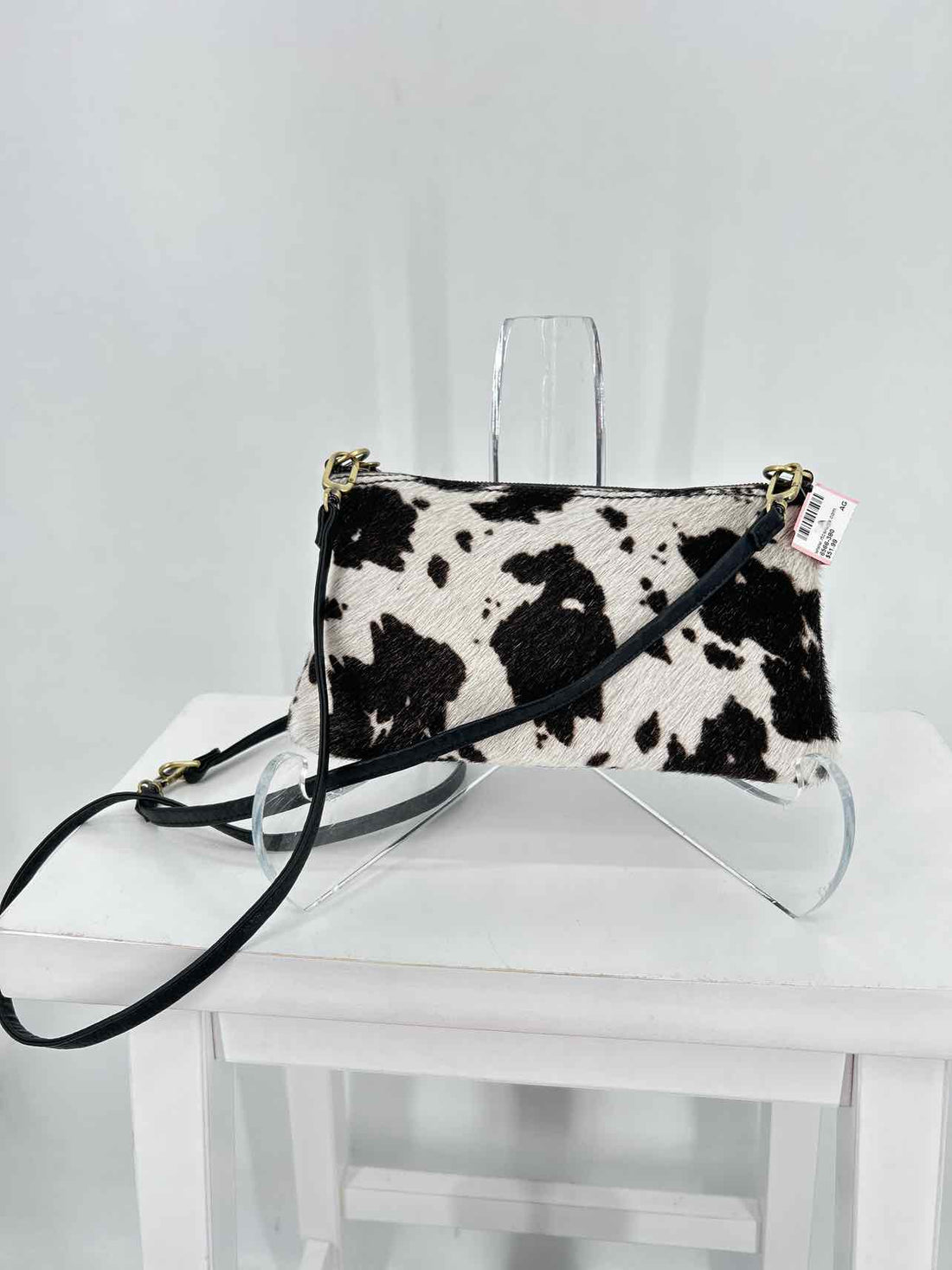 Hobo Cow Print Leather Pre Owned Crossbody