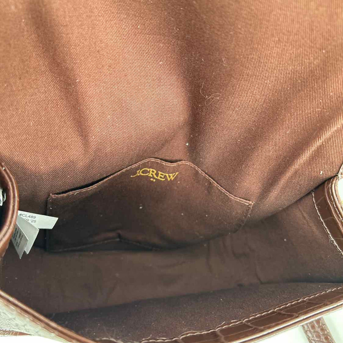 J Crew Dark Brown Vegan Leather Crossbody