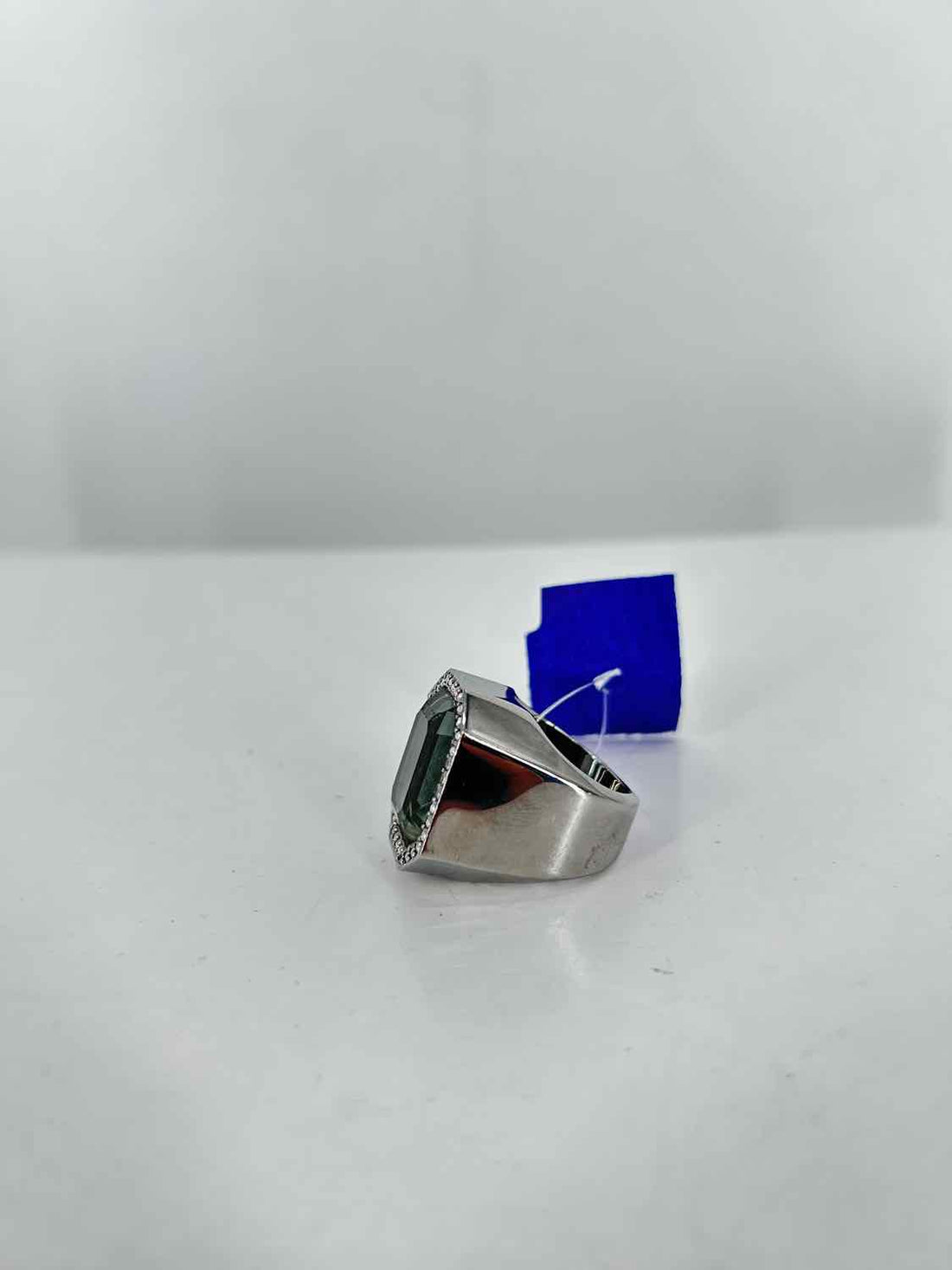 Swarovski Crystal Size 6.5 Rhodium Plated Pave Crystal Silver Meteor Ring