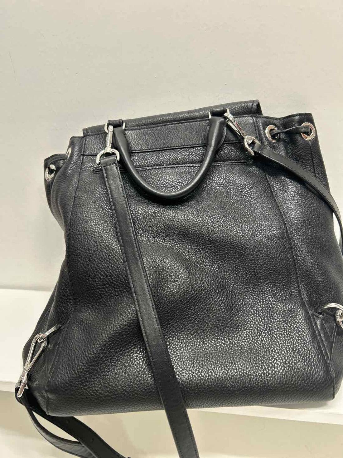 Michael Kors Black Leather Pre Owned Backpack