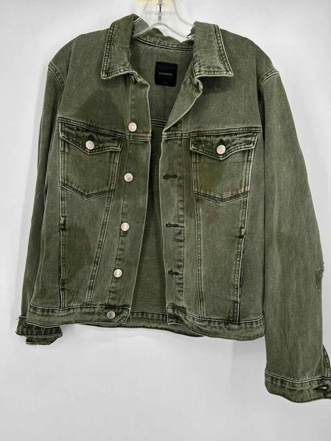 Basement Size M Green Denim Jacket