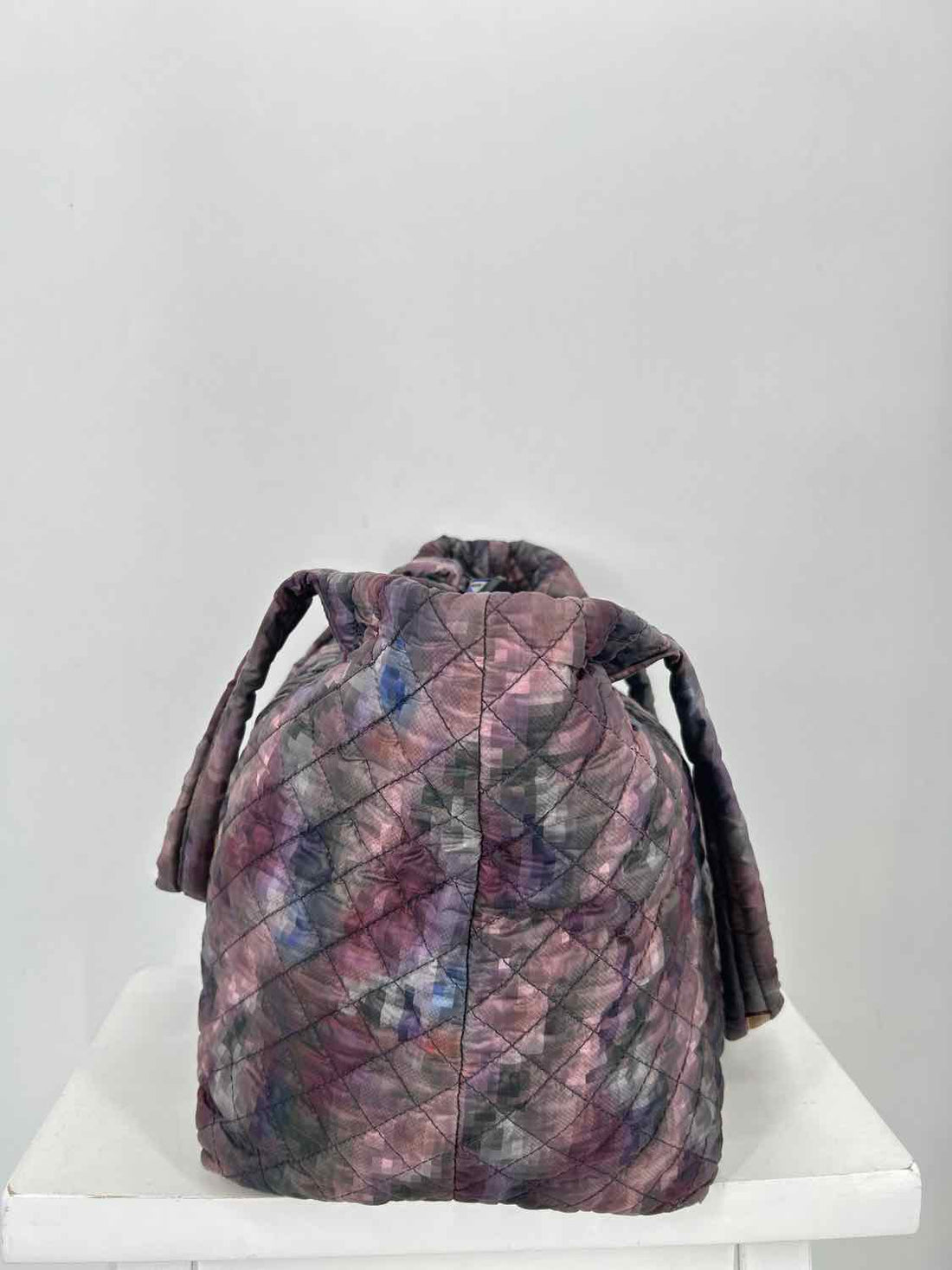 MZ Wallace Purple Pixel Quilted Nylon Tote