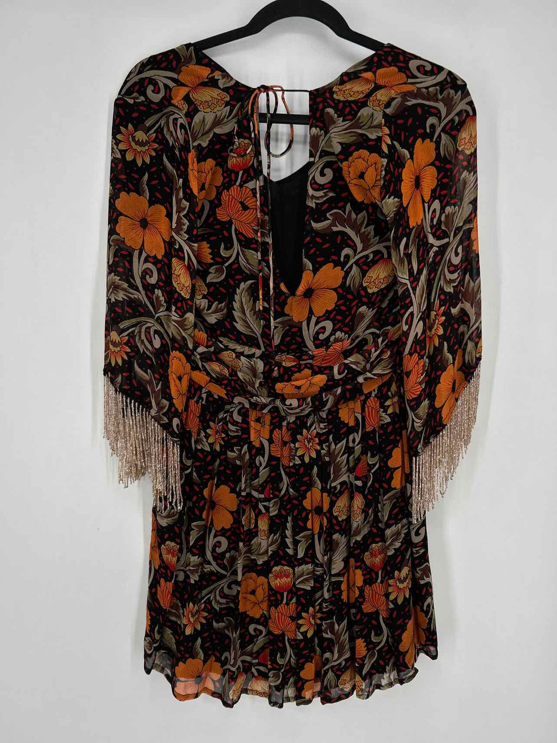 Verb by Pallavi Singhee Size S Black Floral Long Sleeve Dress