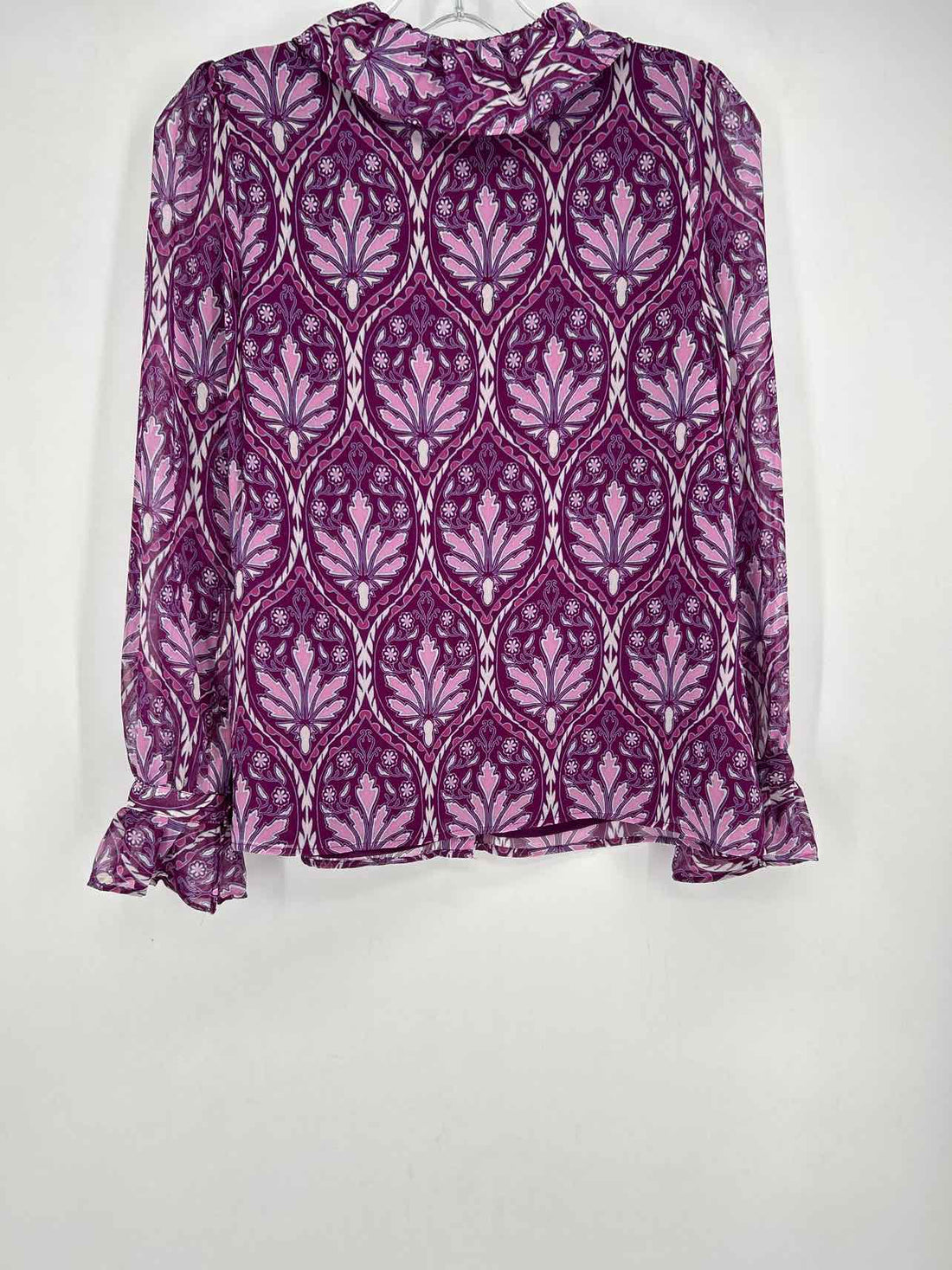 Talbots Size XS Purple Print Long Sleeve