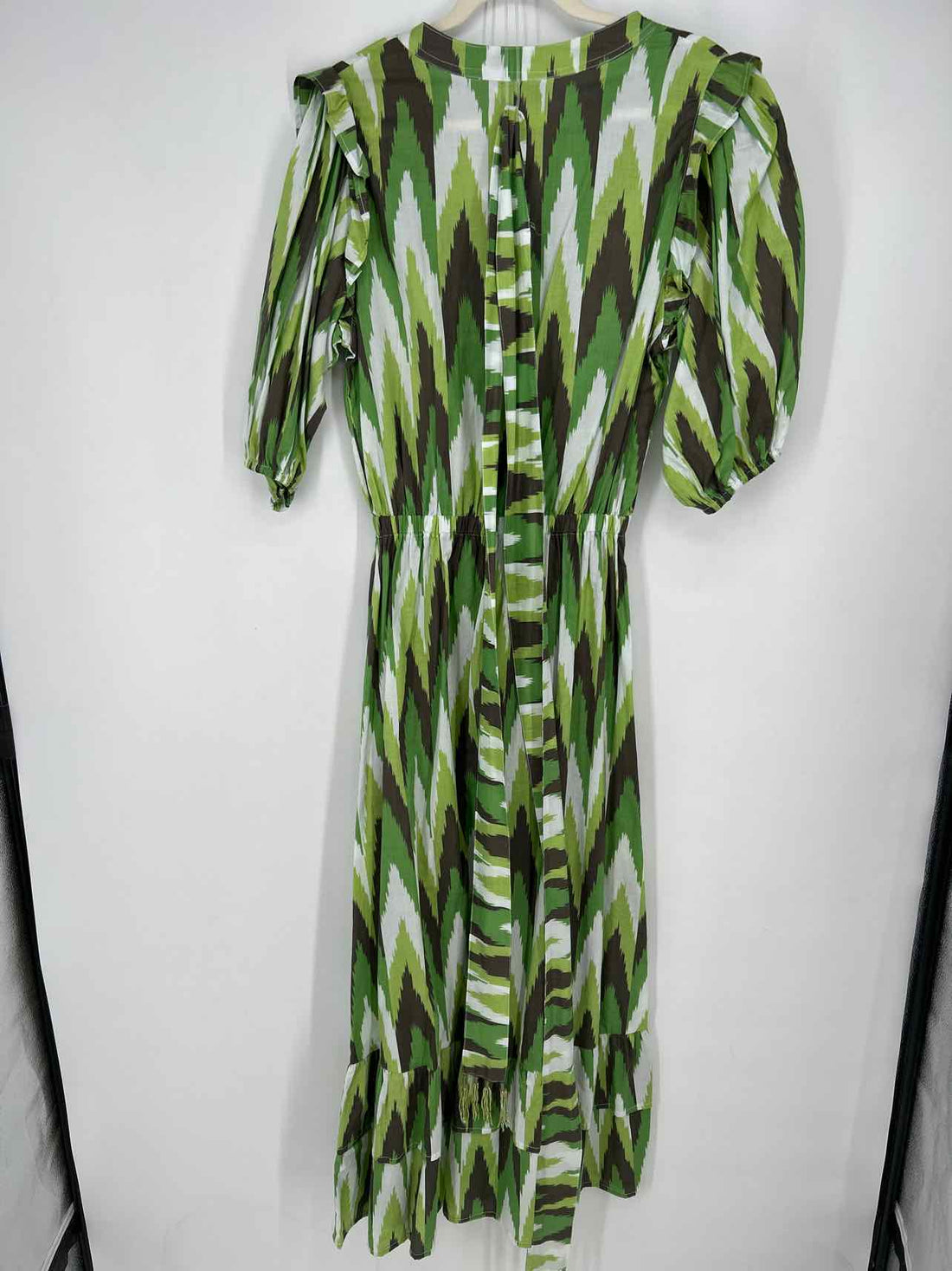 SoLe M Green & White Print New Boutique Dress