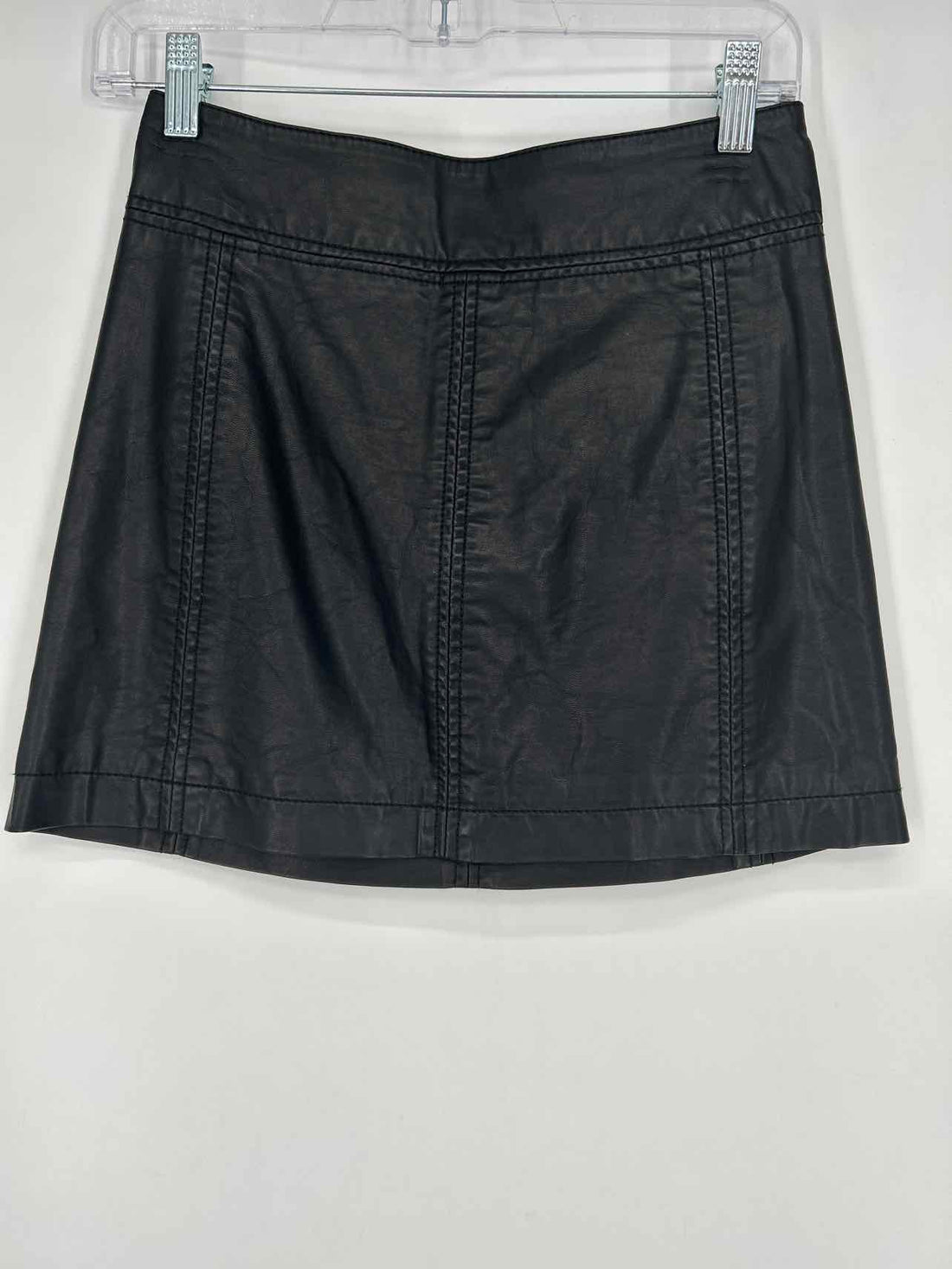 Free People Size 0 Black Faux Leather Skirts