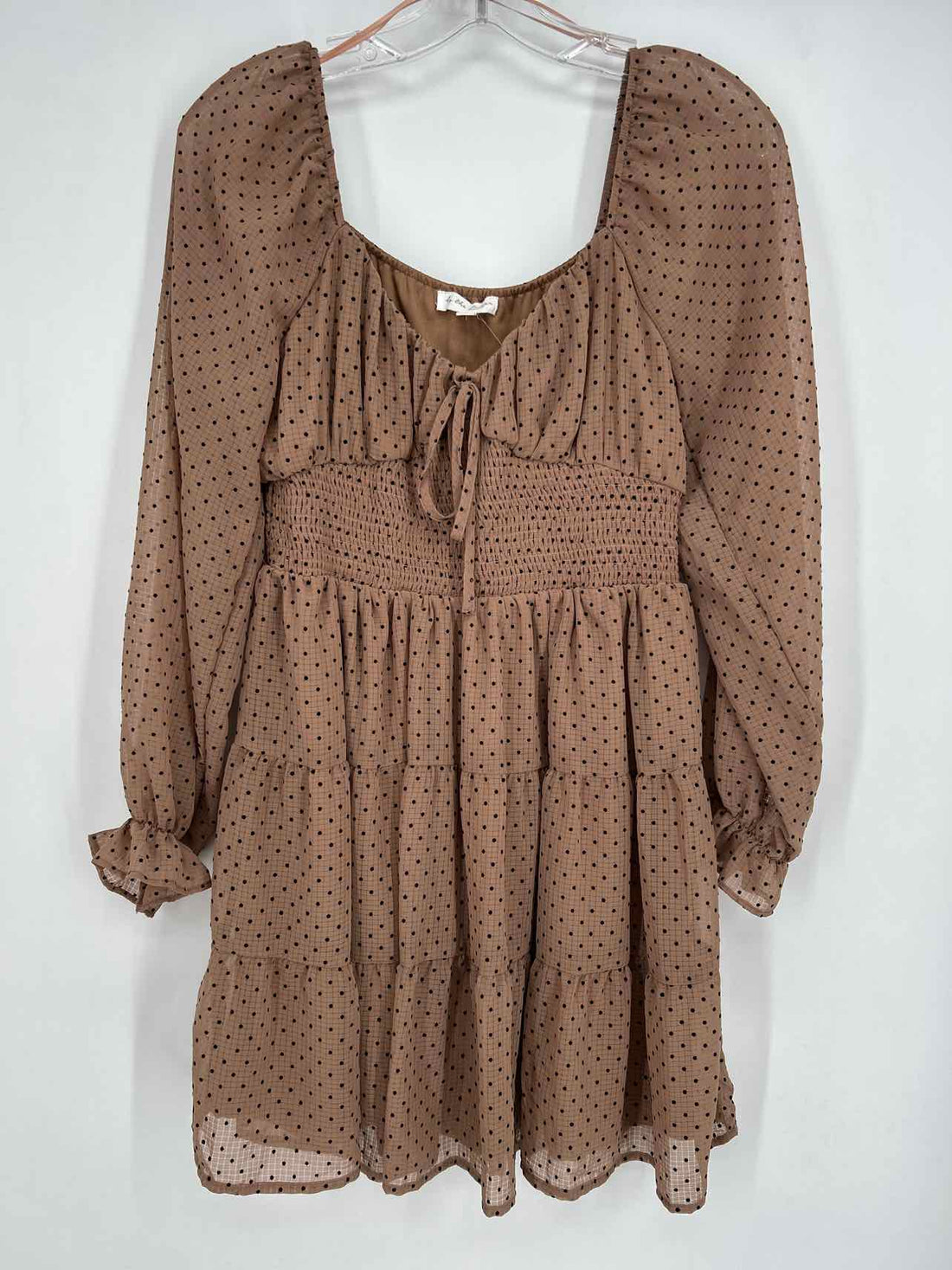 By The River Size S Tan & Black Dress