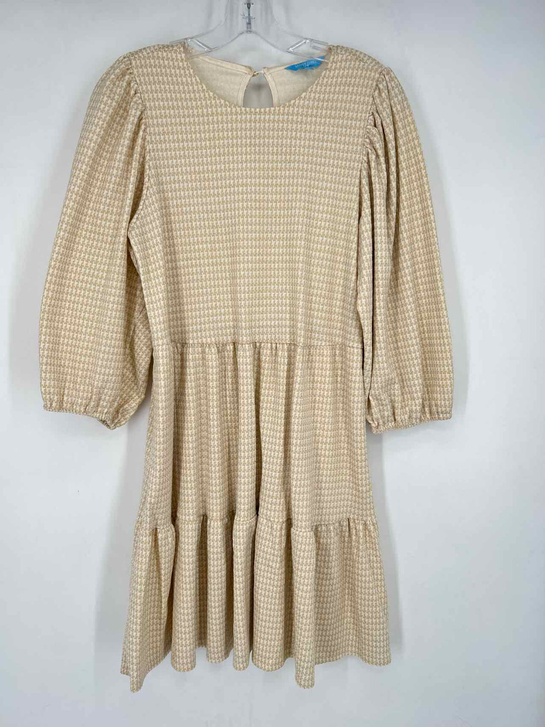 Draper James RSVP Size S Cream & Gold Long Sleeve Dress