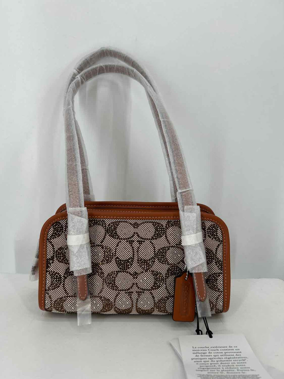 Coach Swing Zip 20 Jacuard Crystals SOLD OUTBrown Canvas & Leather NWT Shoulder