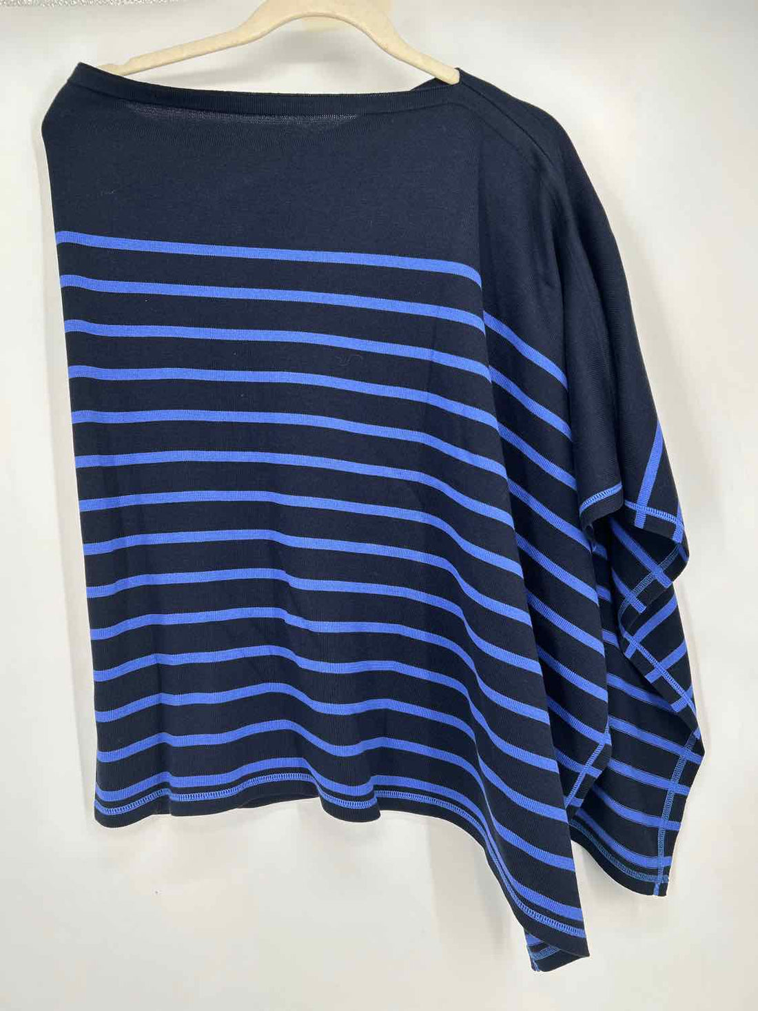 Talbots Size S Dark Navy Striped Poncho