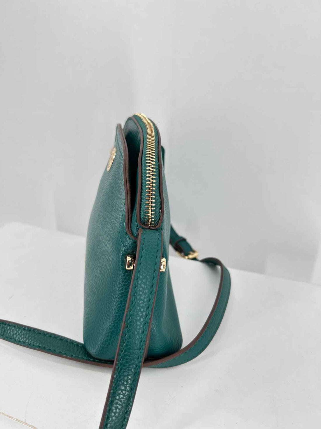 Anne Klein Dark Green Faux Leather Pre Owned Crossbody