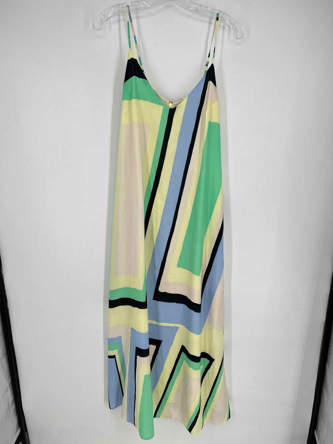 Maeve Size M Green Yellow & Blue Sleeveless Maxi