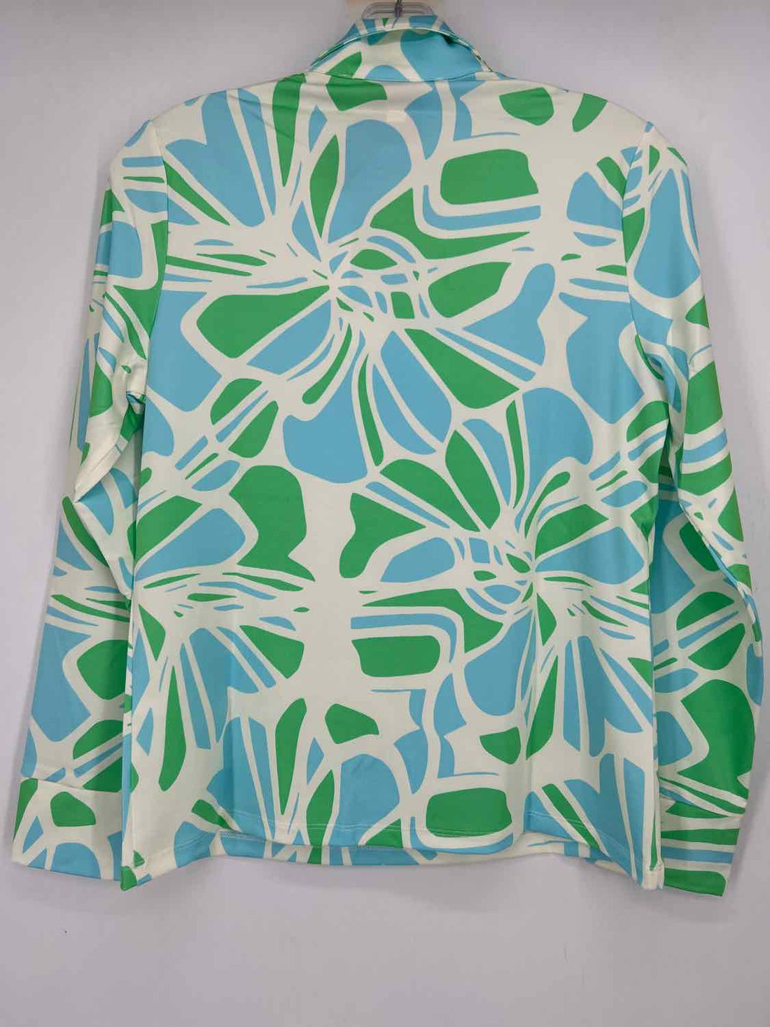 Jean-Pierre Klifa NWT Size XS Cream blue & green Long Sleeve
