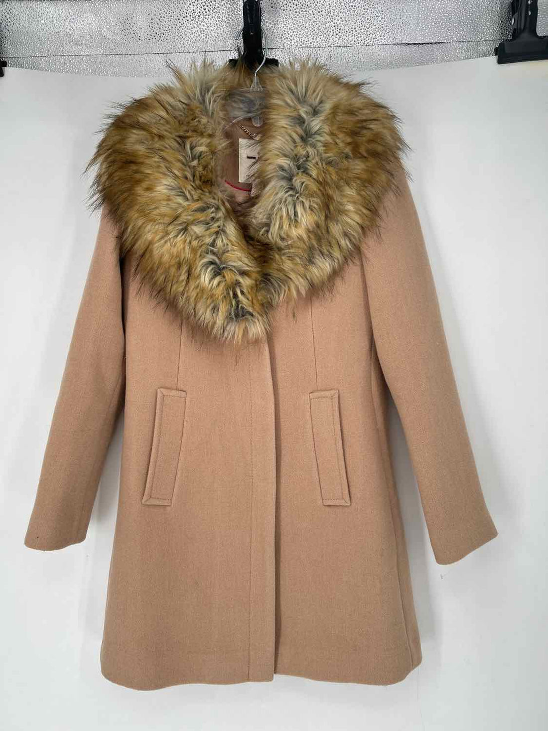 Kate Spade Size XS Tan Wool Blend Coat