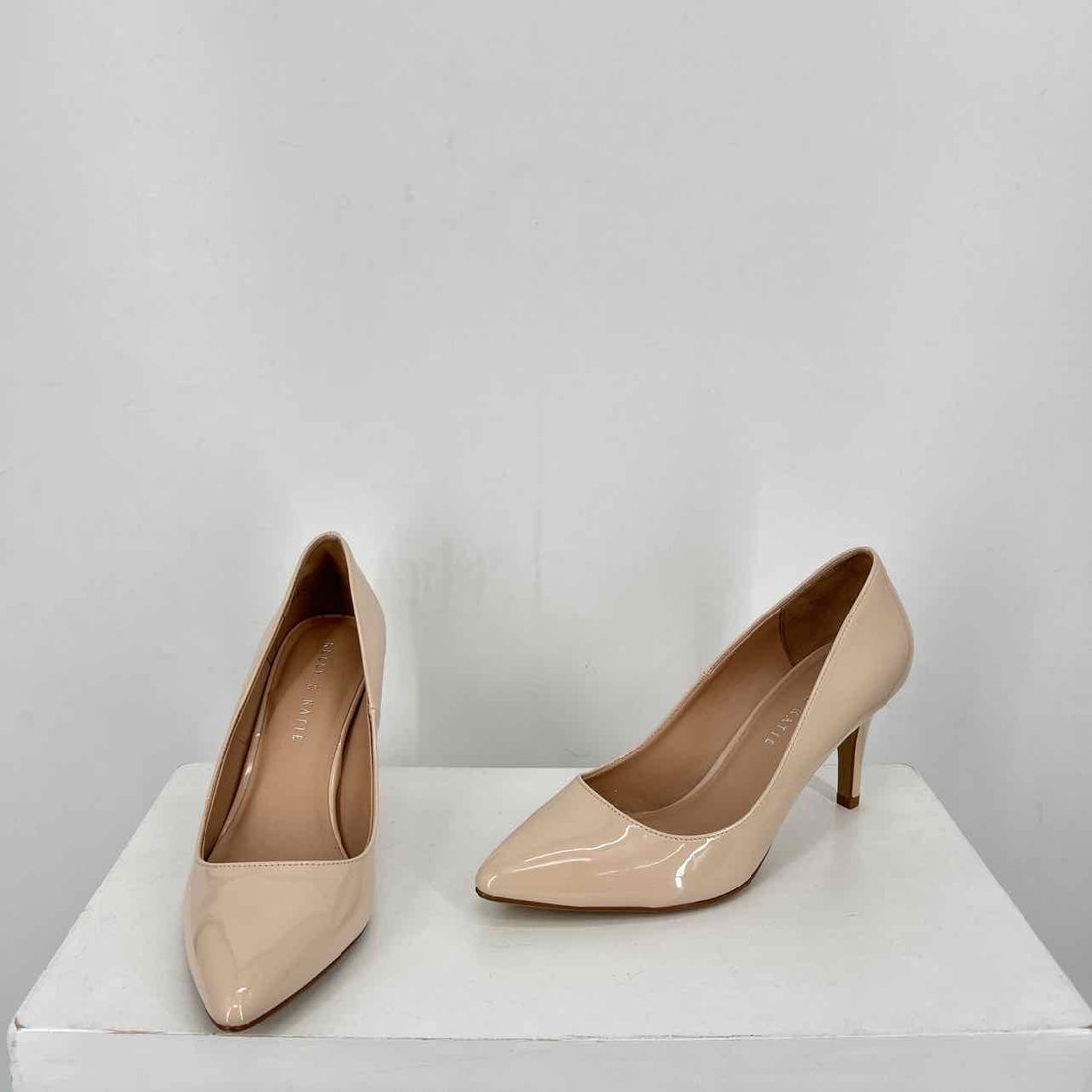 Kelly & Katie Women Size 8.5 Nude Patent Leather Heels