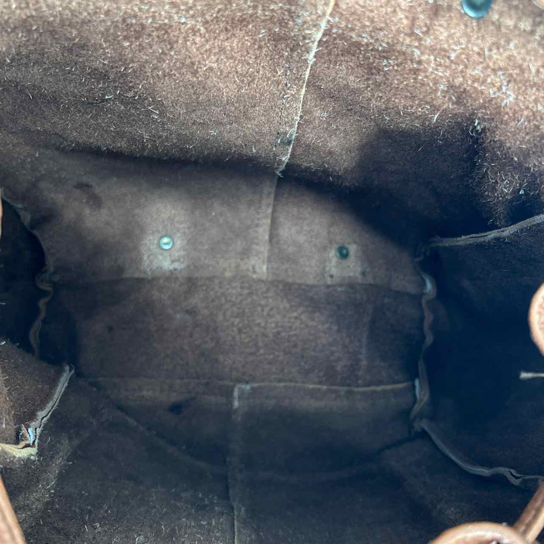 No Brand Name Cognac Leather As Is Backpack