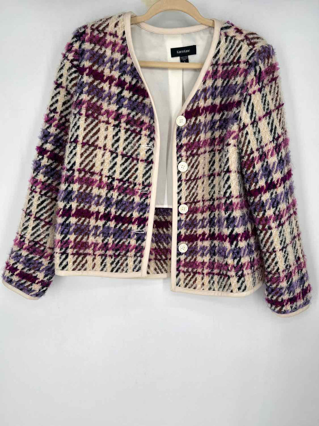 Karen Kane Size S Purple Tweed Blazer