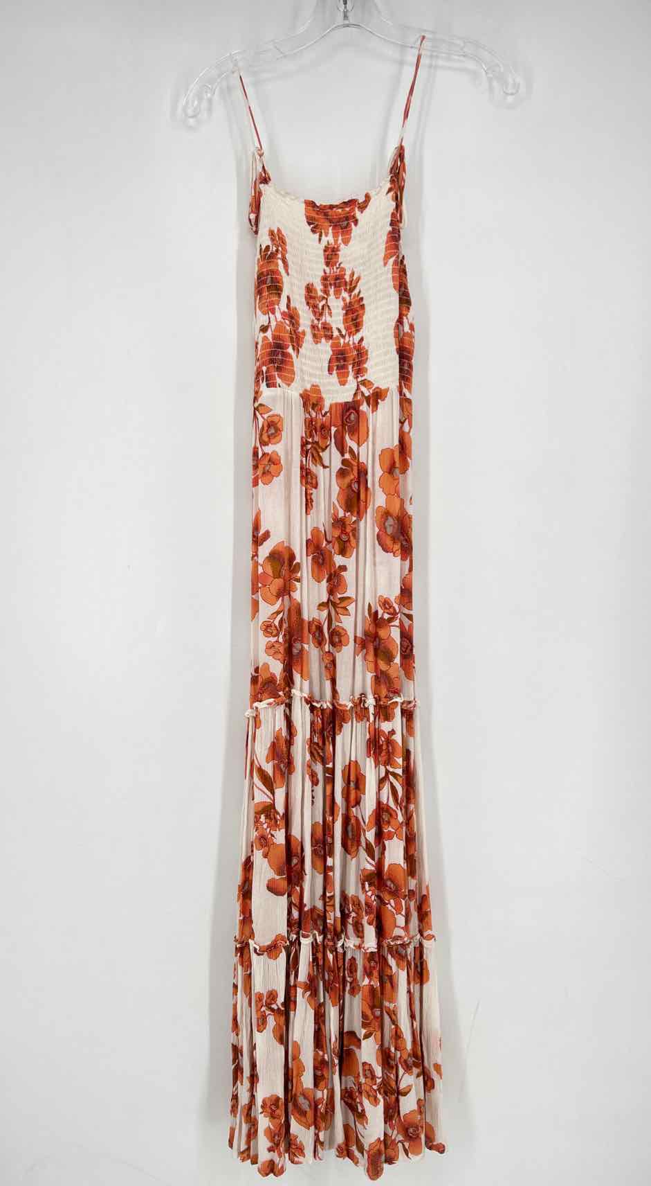 Intimately FP Size S White & Orange Floral Sleeveless Dress