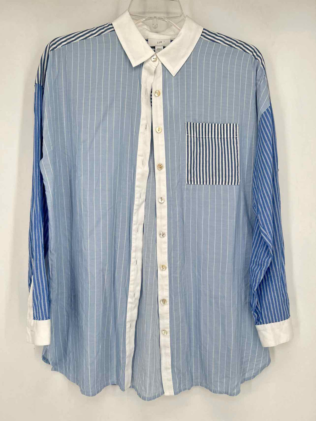 J Jill Size XS Blue White Stripe Long Sleeve