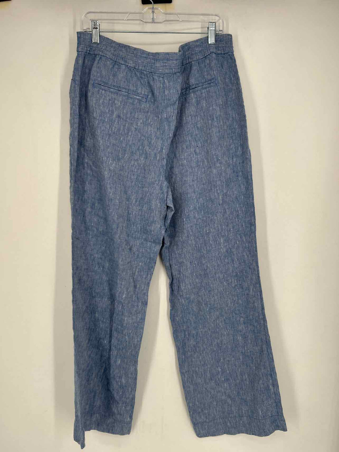 Chicos Size 2/L Blue Linen Pants