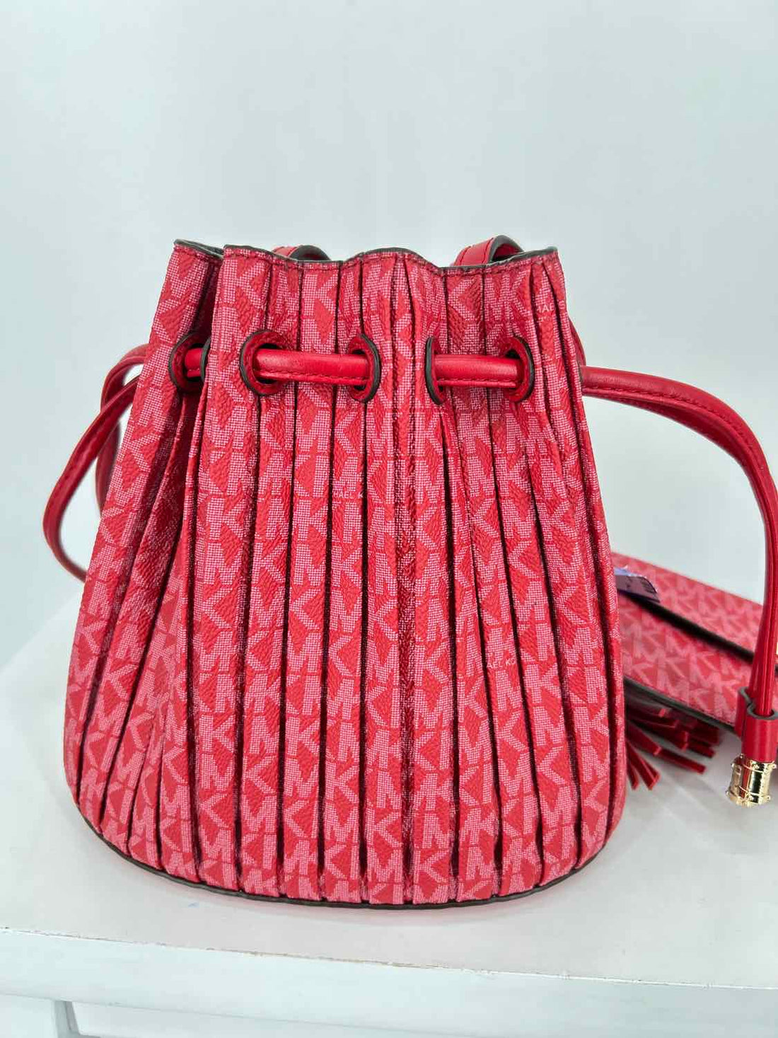 Michael Kors Red Signature Leather Crossbody